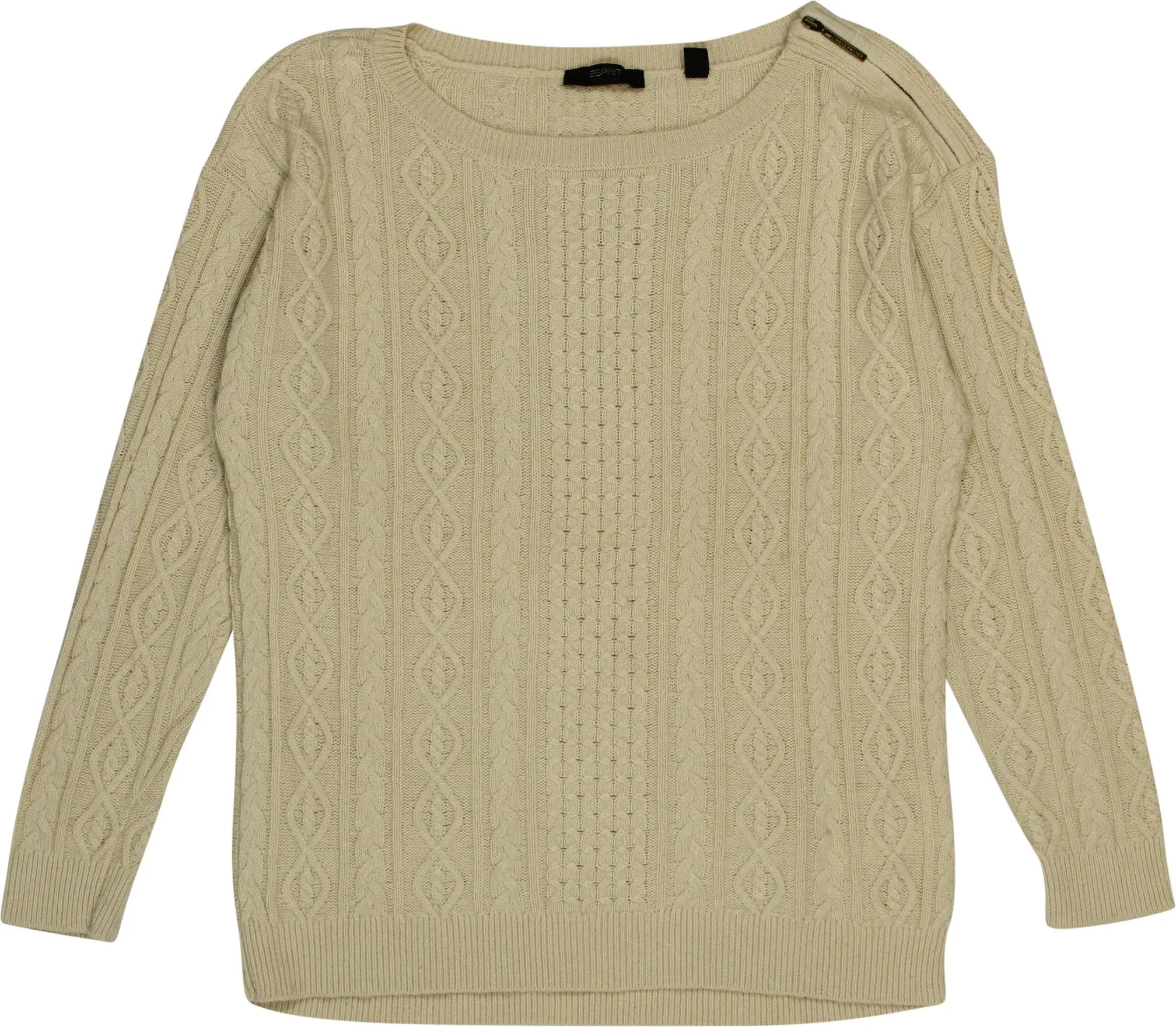 Esprit - Wool Blend Cable Knit Jumper- ThriftTale.com - Vintage and second handclothing