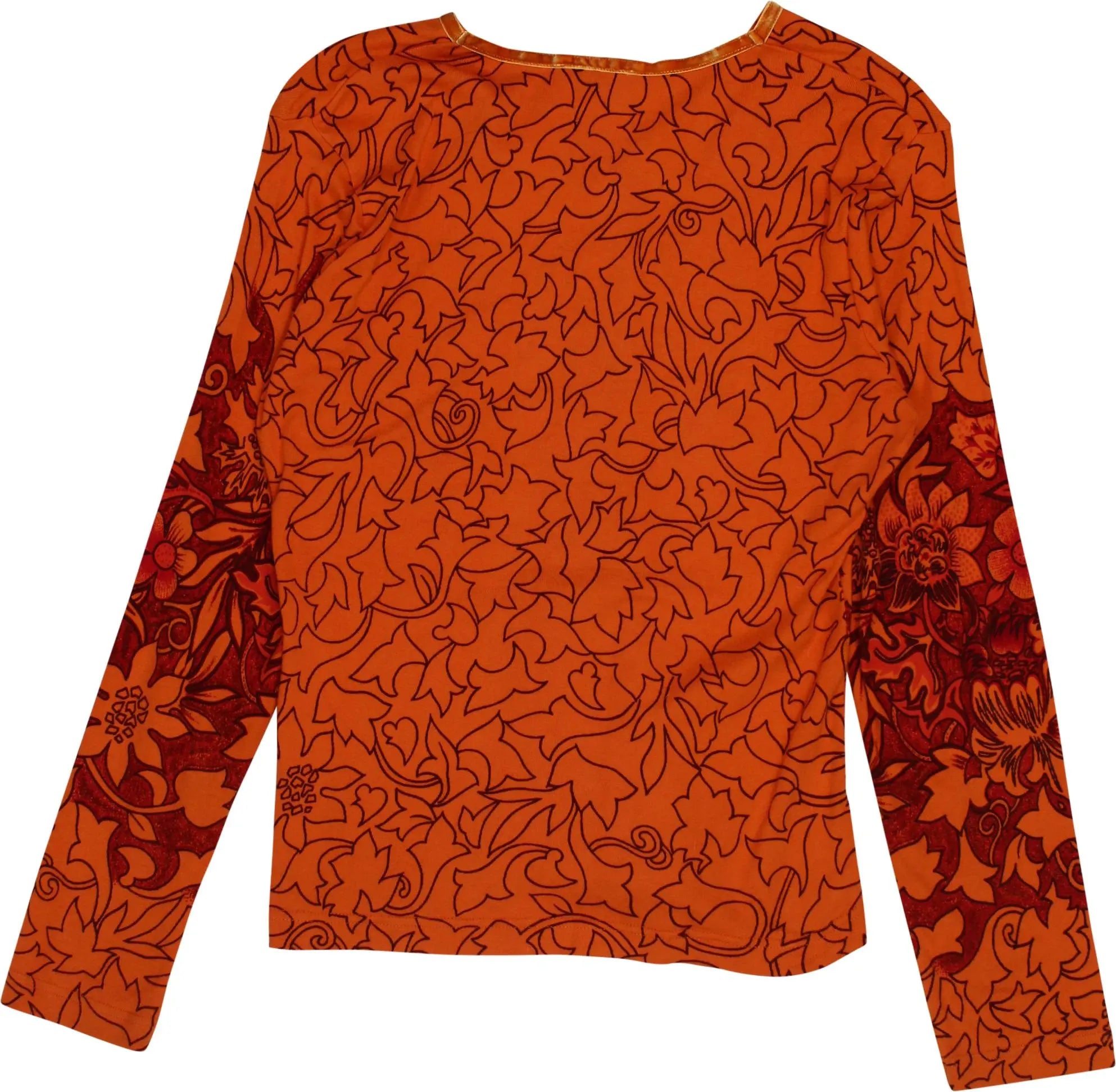 Essential Casual - Printed long sleeve top- ThriftTale.com - Vintage and second handclothing