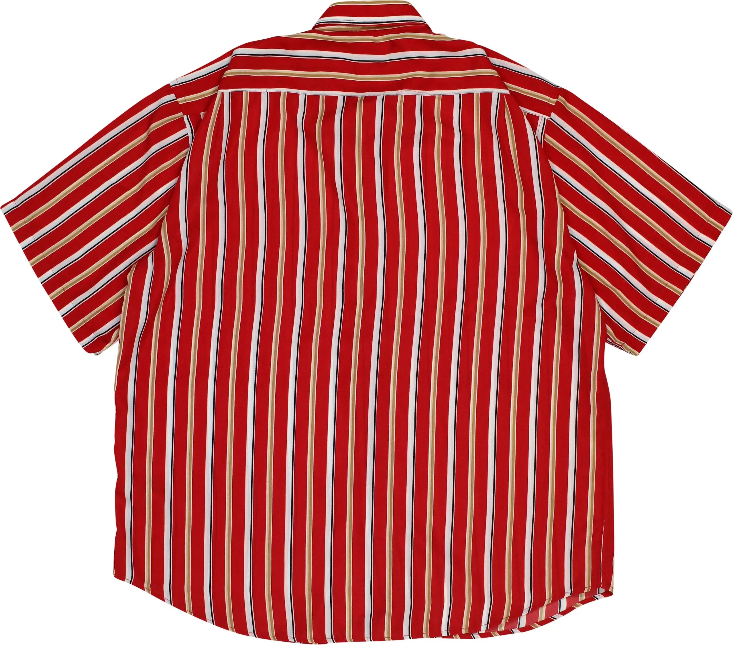 Euro Tops - Red Striped Short Sleeve Shirt- ThriftTale.com - Vintage and second handclothing