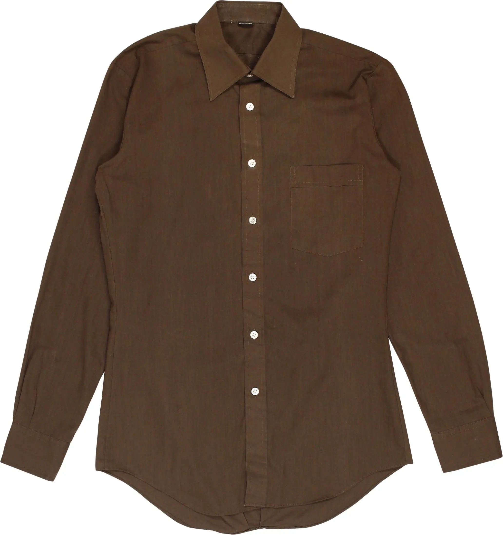 Eurochic - 70s Brown Shirt- ThriftTale.com - Vintage and second handclothing