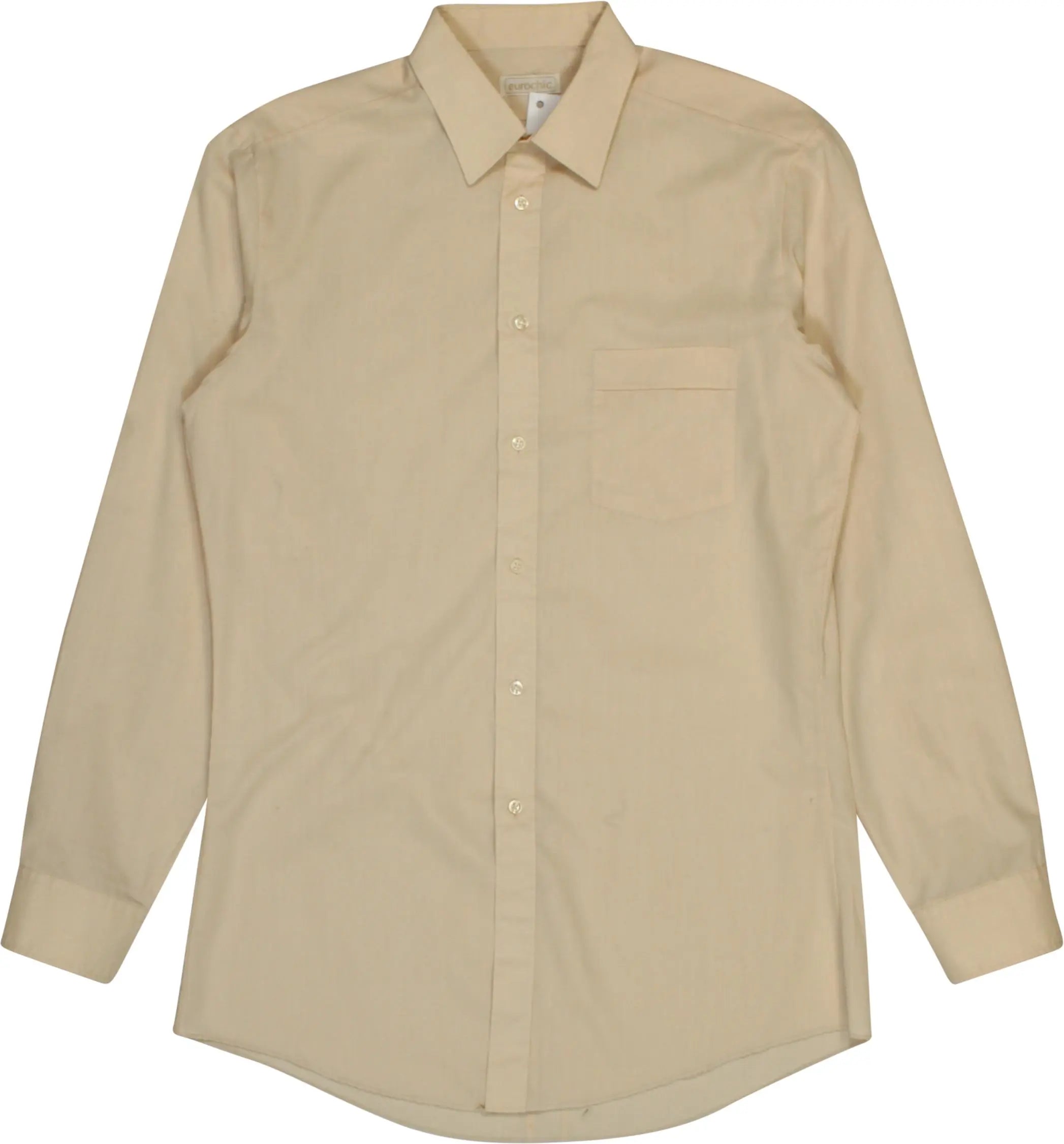 Eurochic - Beige Plain Shirt- ThriftTale.com - Vintage and second handclothing