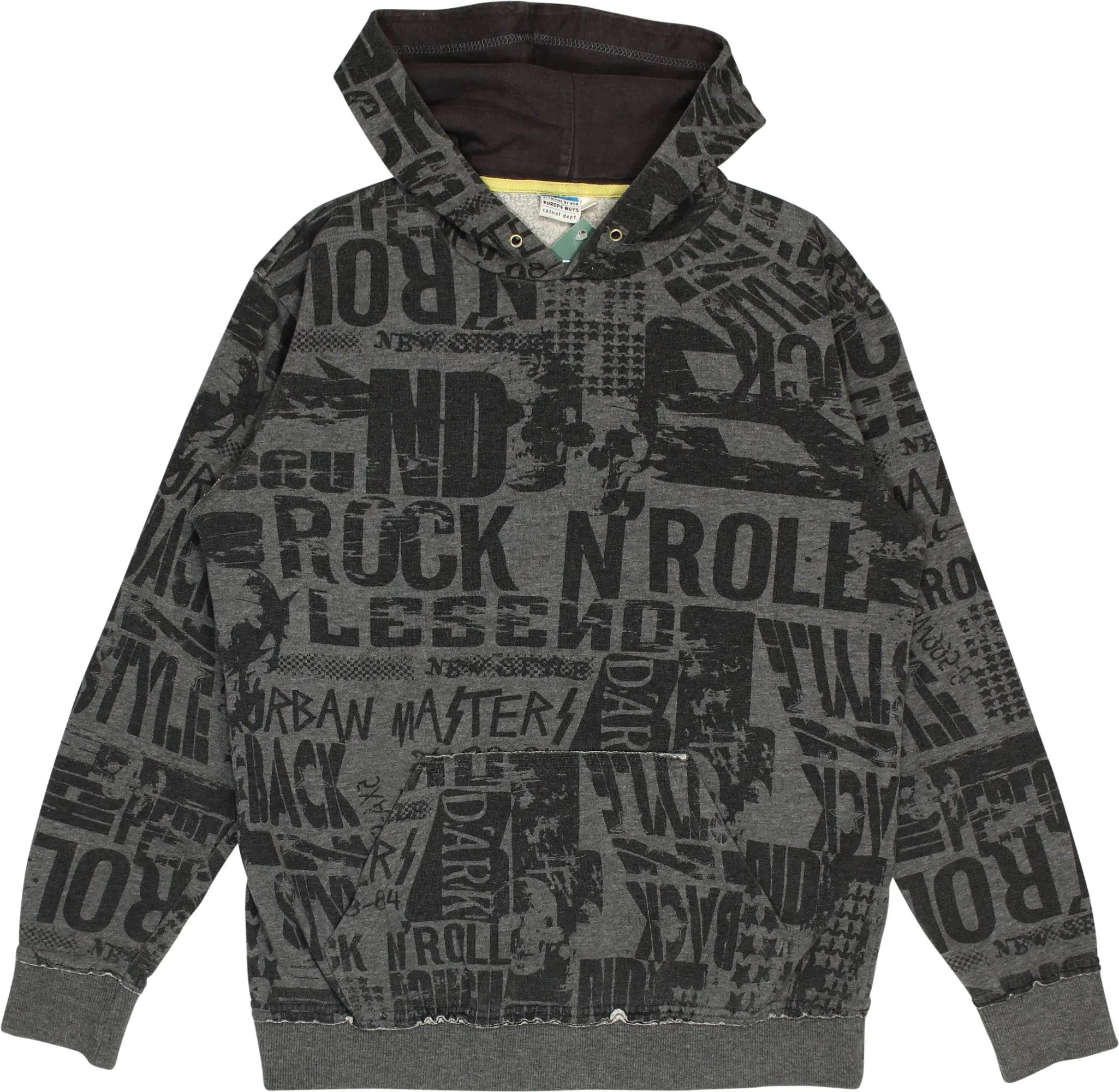 Europe Boys - Grey Hoodie by Europe Boys- ThriftTale.com - Vintage and second handclothing