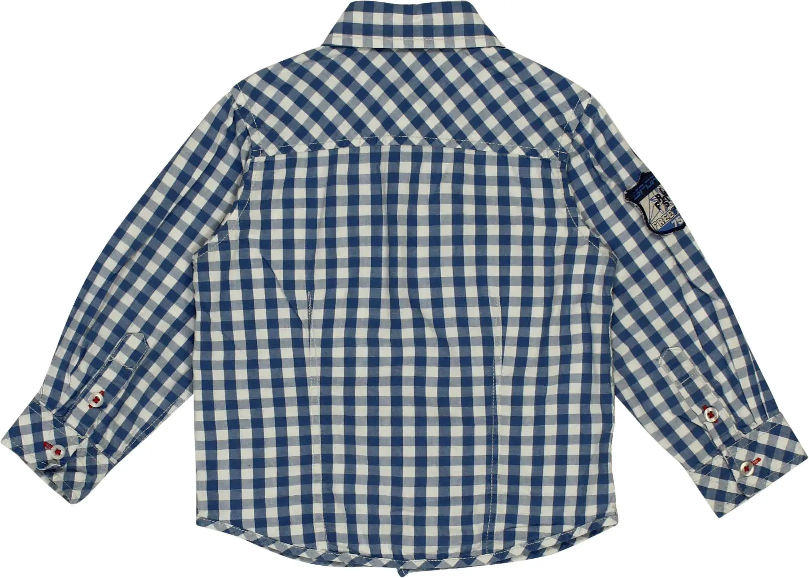 Europe Kids - Blue Checkered Shirt- ThriftTale.com - Vintage and second handclothing