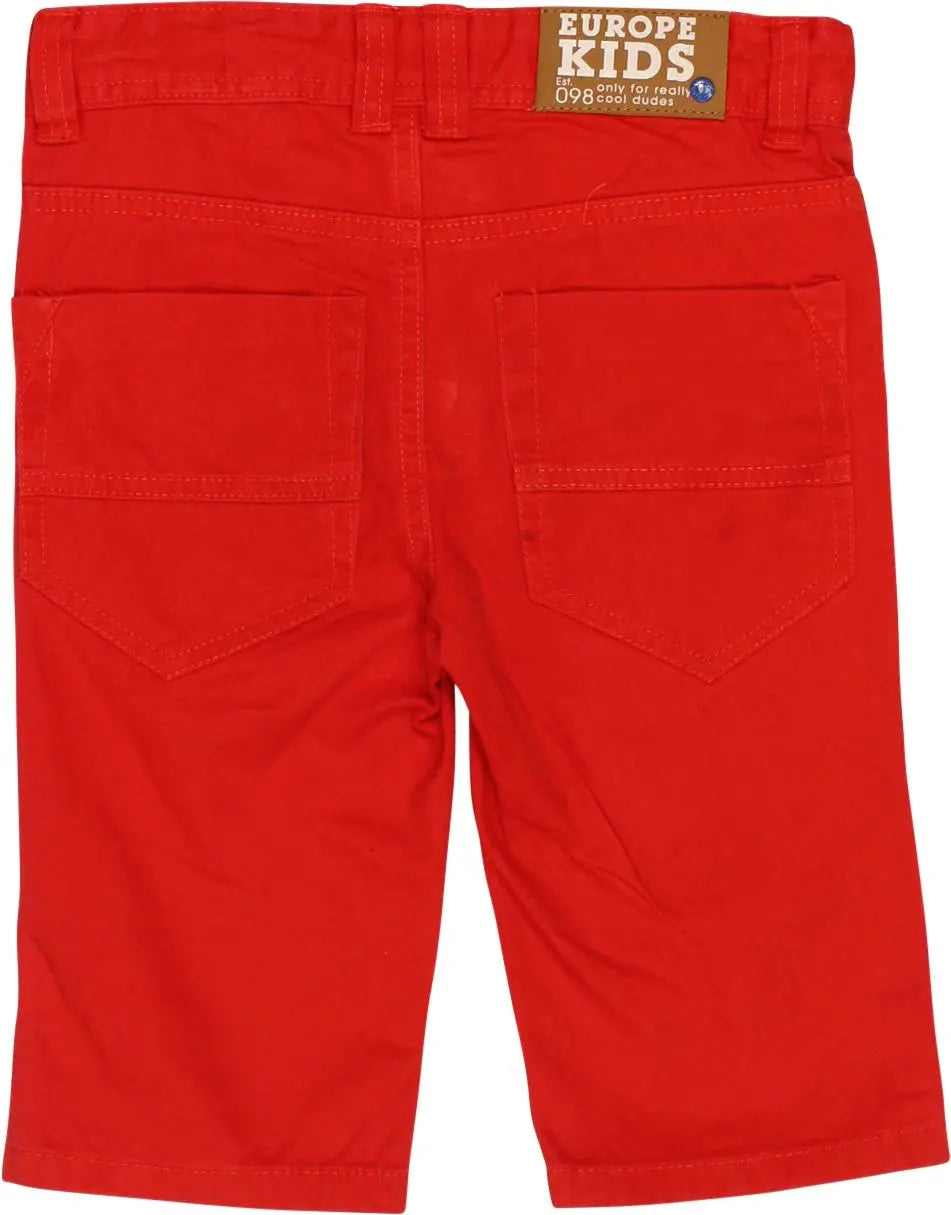 Europe Kids - Red Jeans- ThriftTale.com - Vintage and second handclothing
