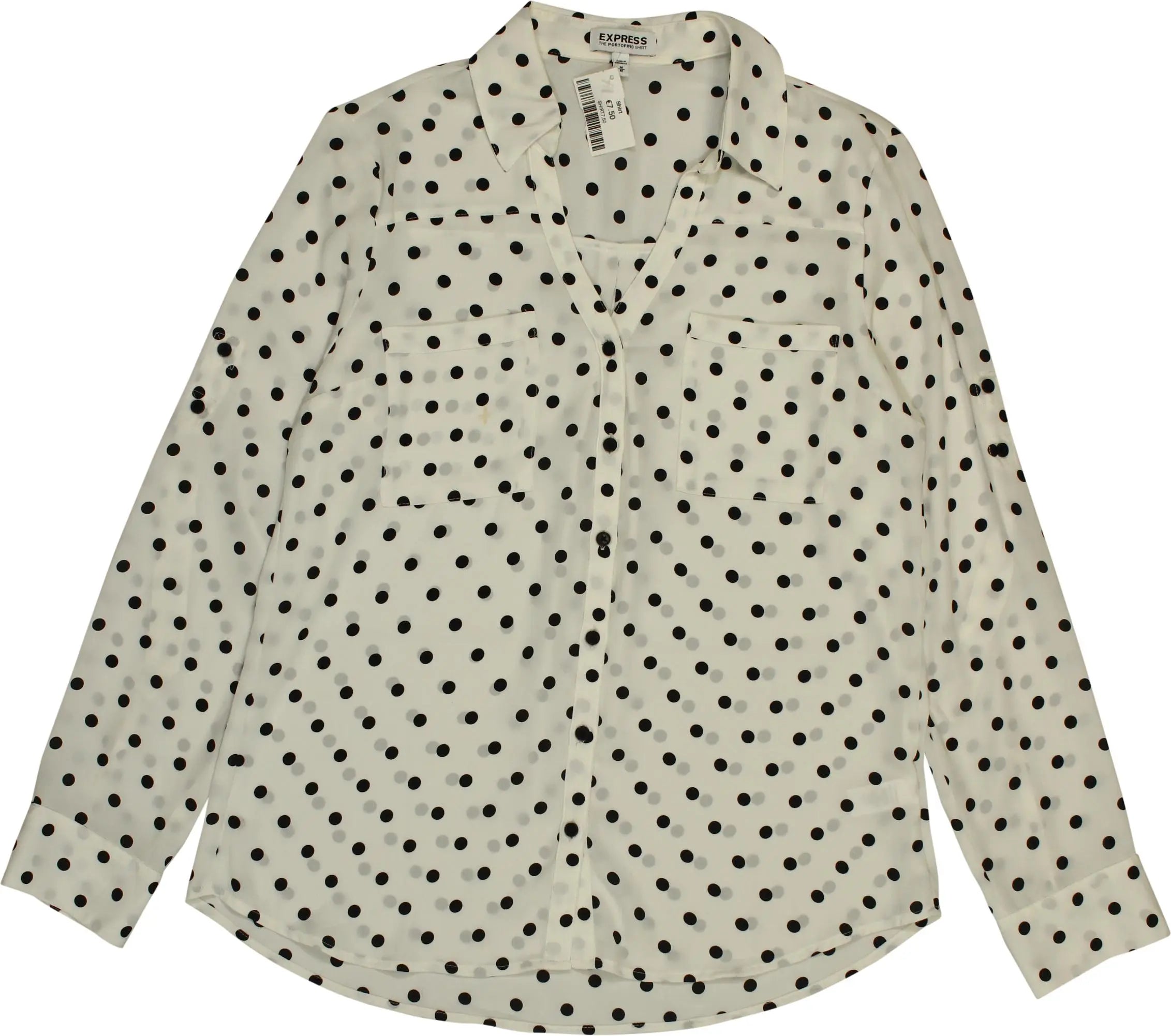 Express - Polkadot Blouse- ThriftTale.com - Vintage and second handclothing