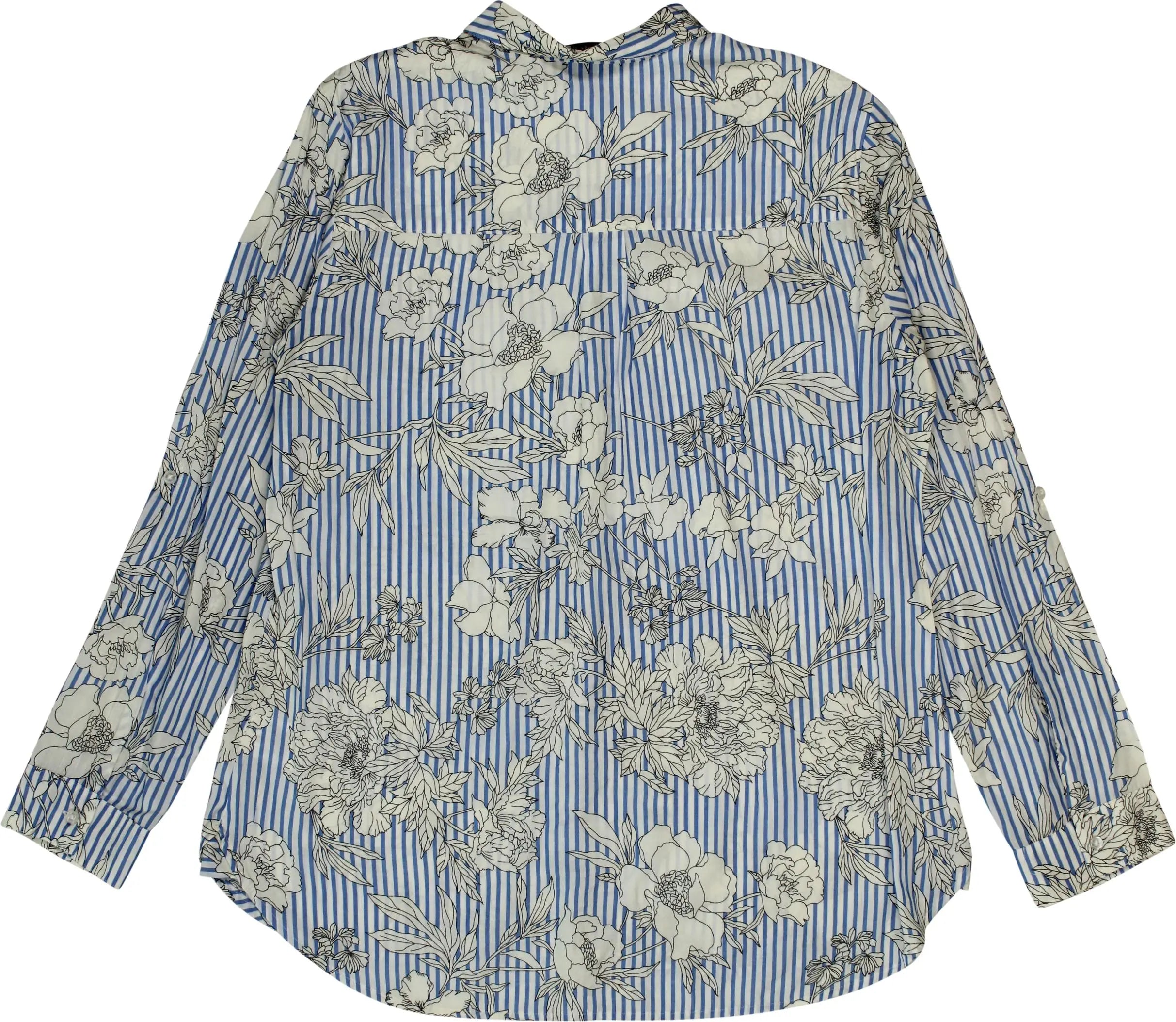 Express - Striped Floral Blouse- ThriftTale.com - Vintage and second handclothing