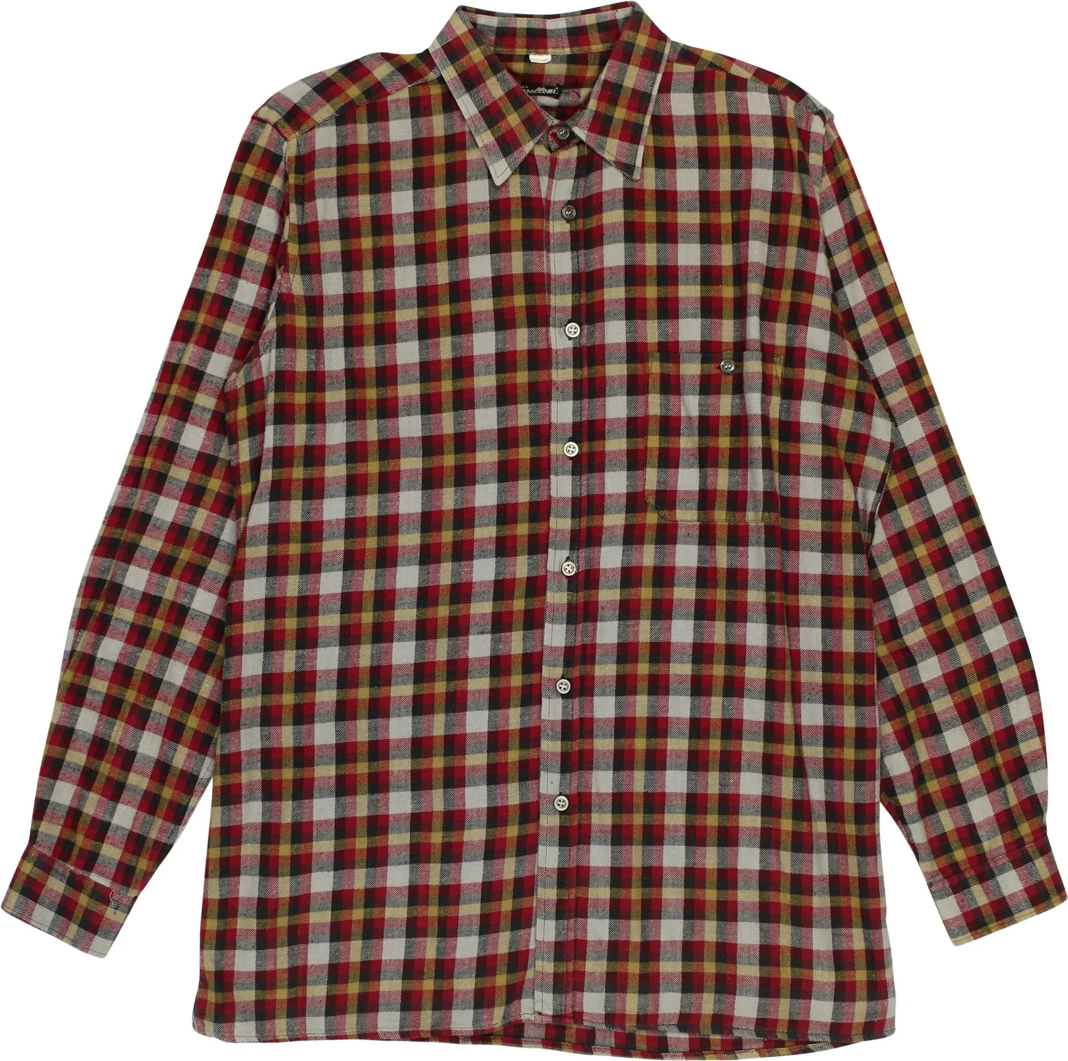 Exzellent - 90s Checkered Long Sleeve Shirt- ThriftTale.com - Vintage and second handclothing