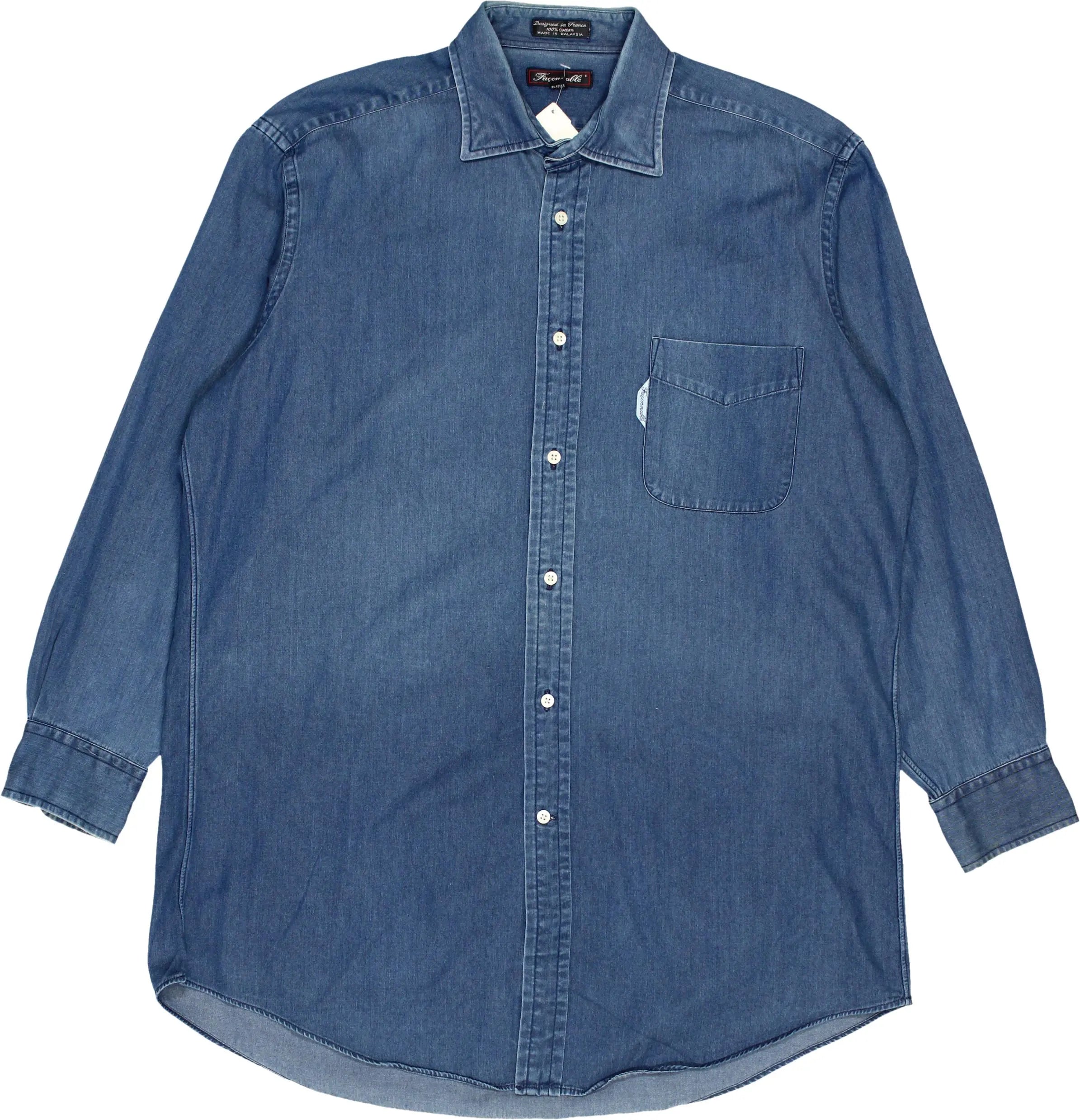 Faconnable - Denim Shirt- ThriftTale.com - Vintage and second handclothing