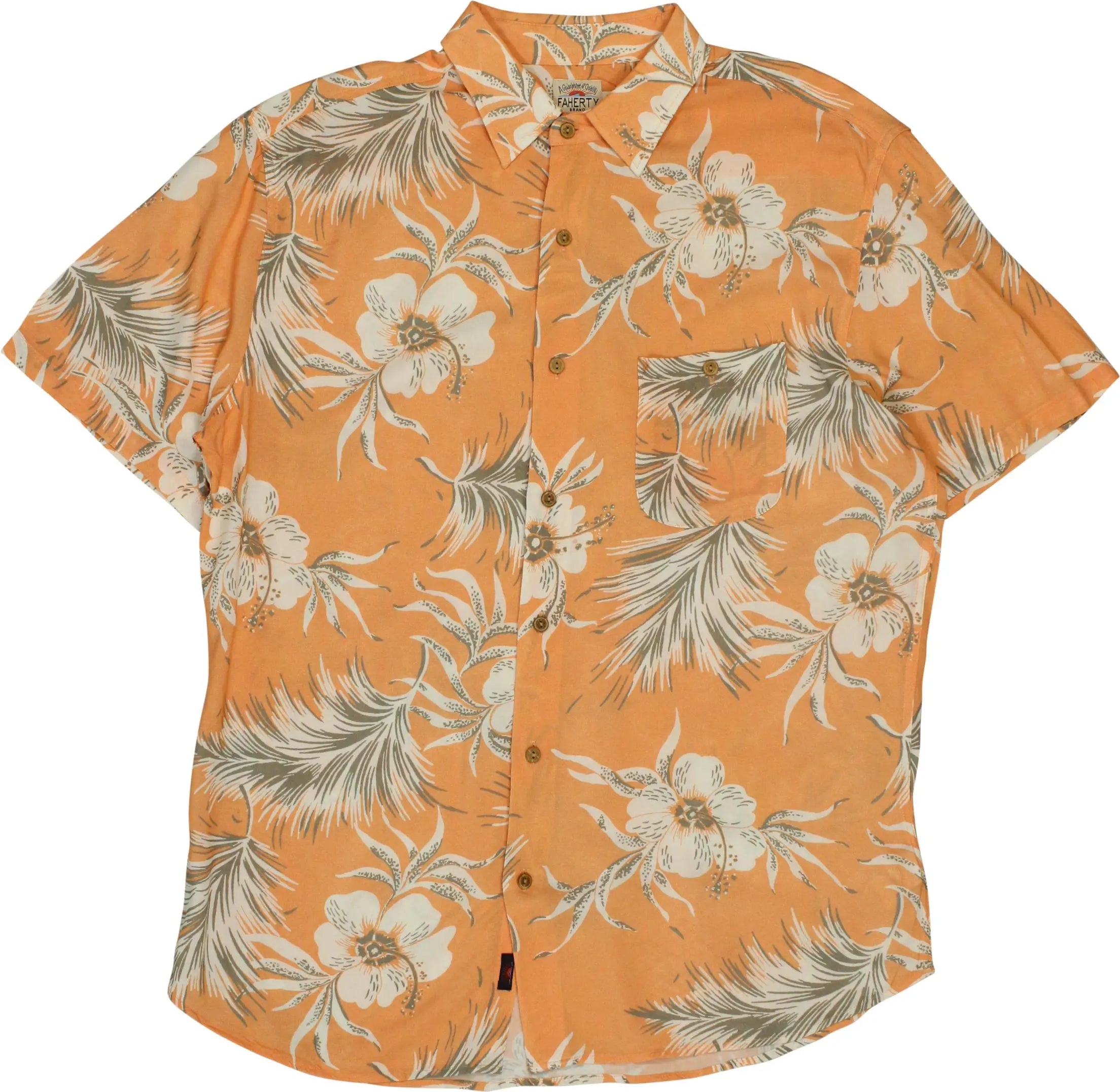 Faherty Brand - Peach Hawaiian Shirt- ThriftTale.com - Vintage and second handclothing