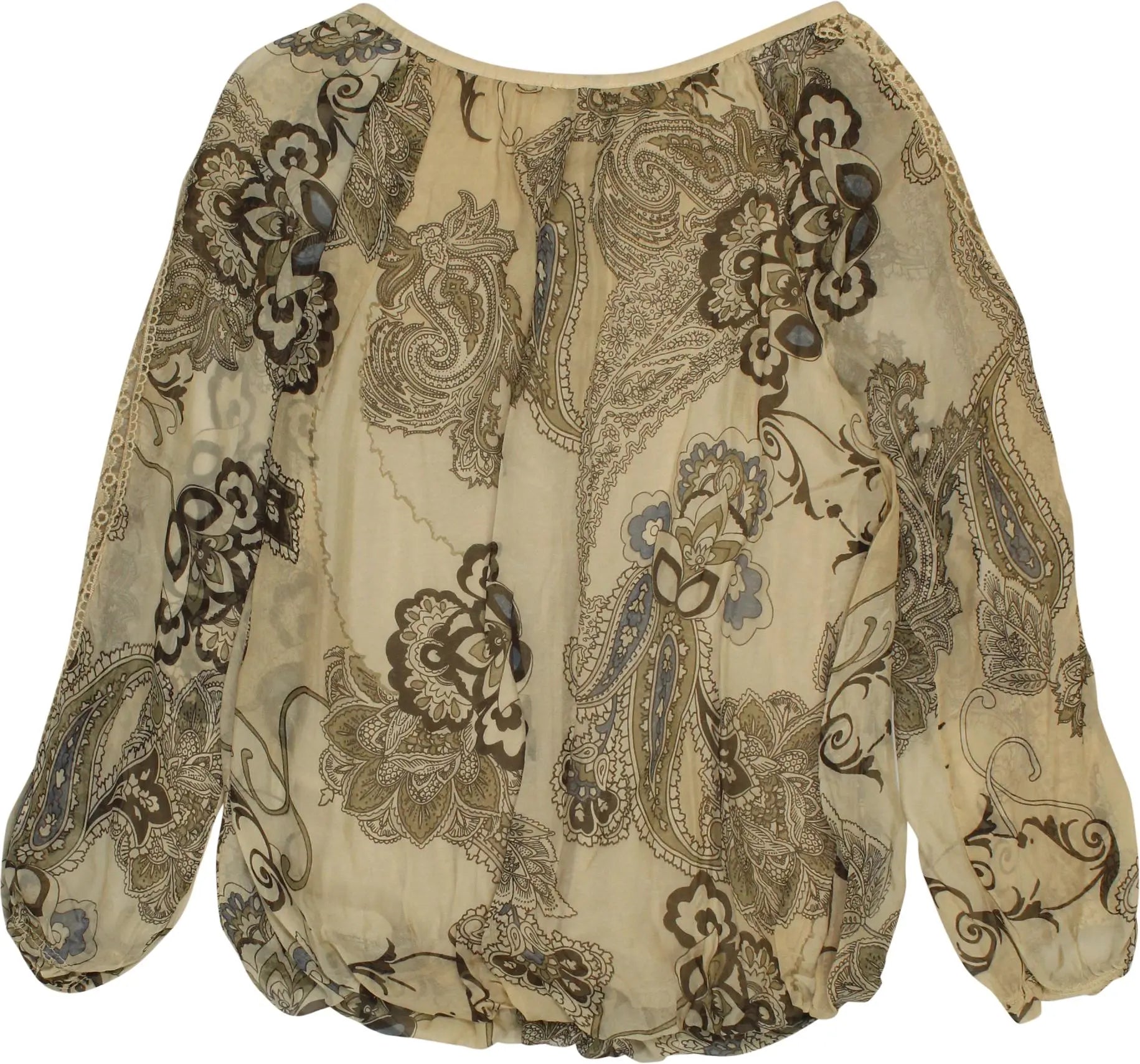 Fame - Paisley Seethrough Blouse- ThriftTale.com - Vintage and second handclothing