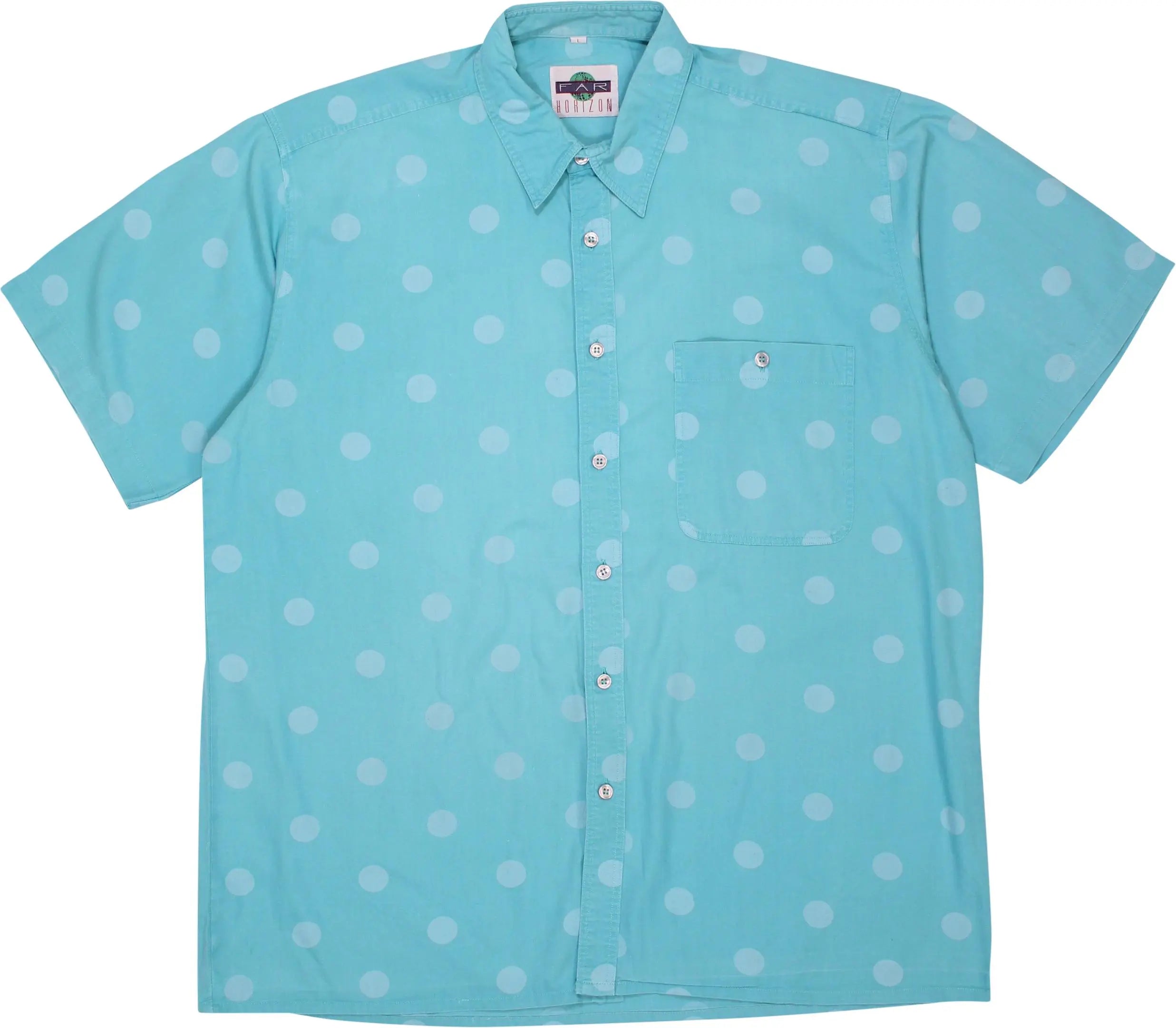 Far Horizon - 90s Short Sleeve Shirt with Polka Dots- ThriftTale.com - Vintage and second handclothing