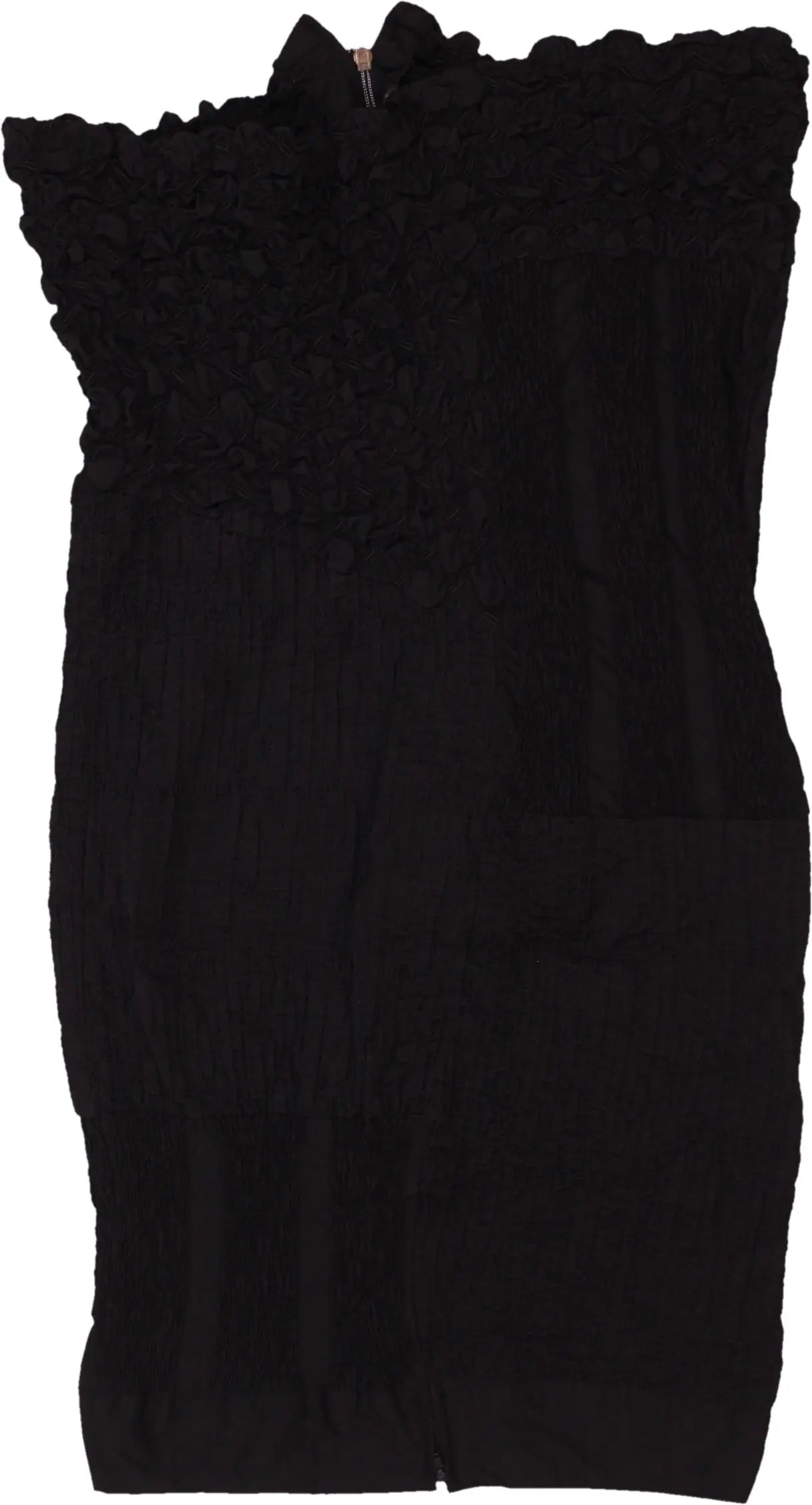 Femmes Je Vous Aime - Black Midi Wrinkle Skirt- ThriftTale.com - Vintage and second handclothing