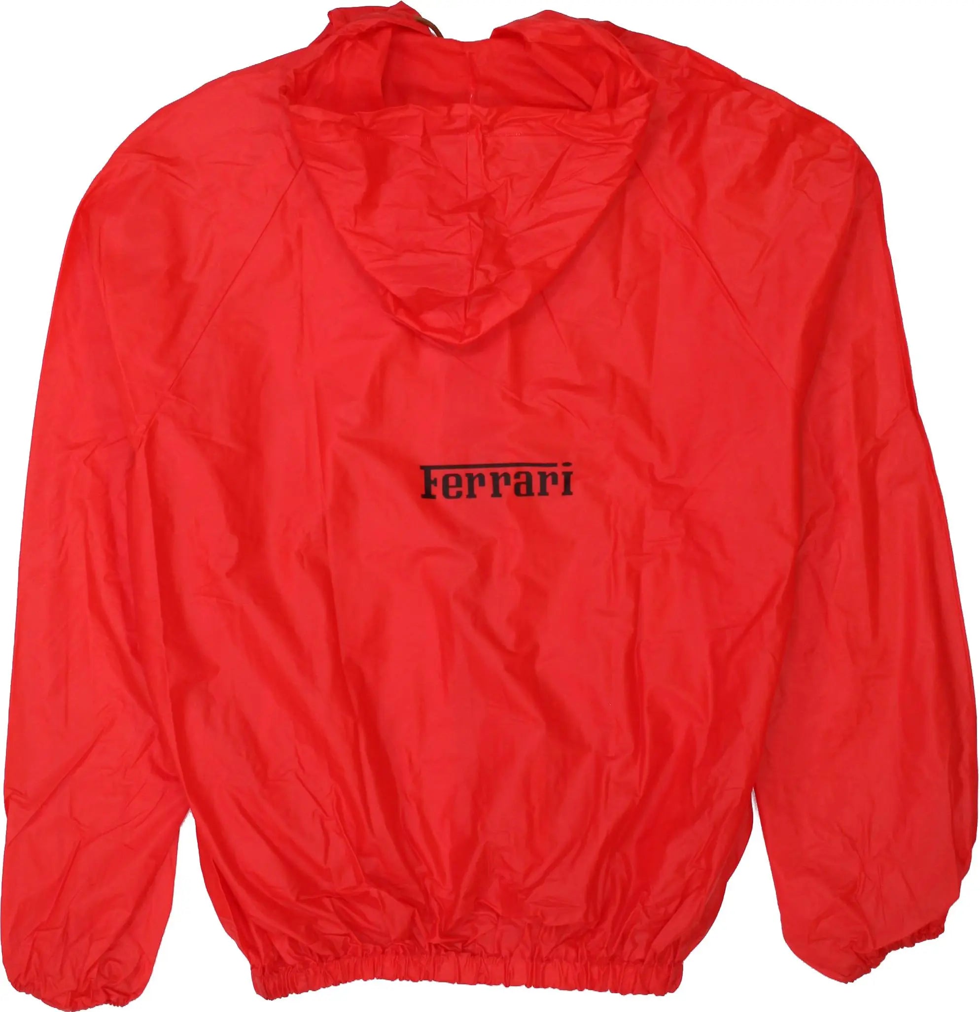 Ferrari - 90s Ferrari Hooded Raincoat- ThriftTale.com - Vintage and second handclothing