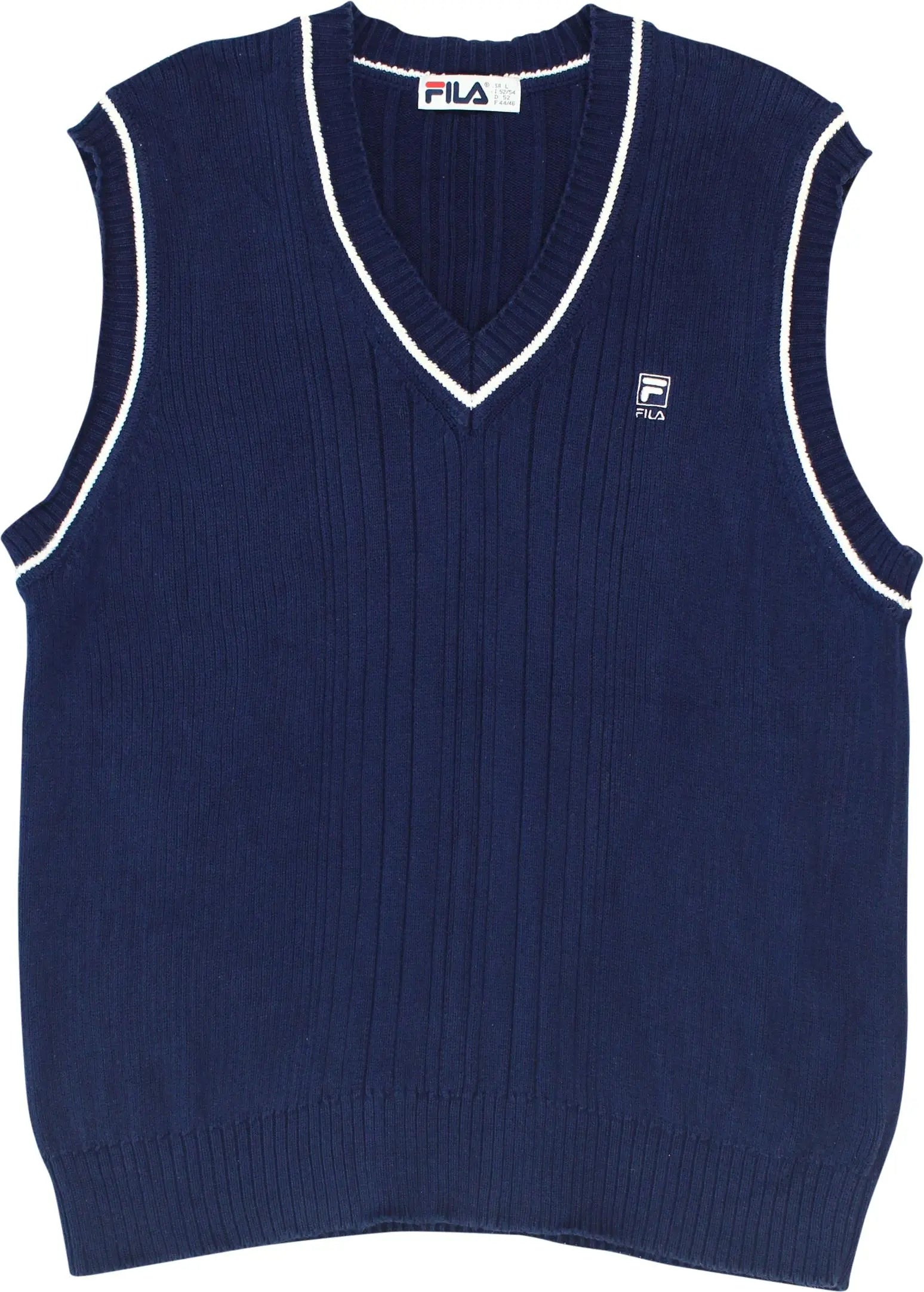 Fila - 90s Fila Knitted Sleeveless Vest- ThriftTale.com - Vintage and second handclothing