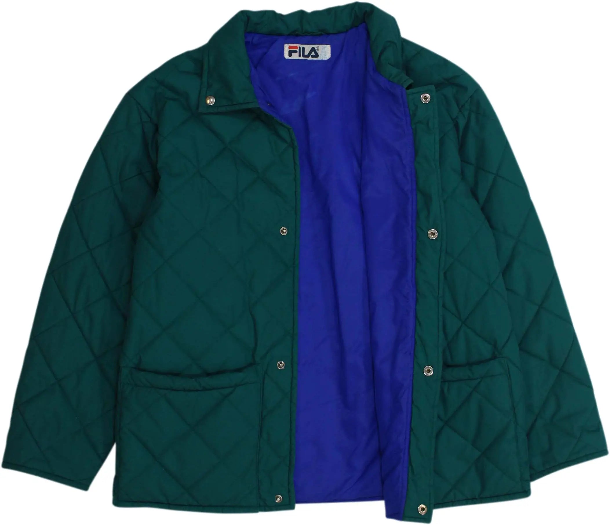 Fila - Green Padded Jacket by Fila- ThriftTale.com - Vintage and second handclothing