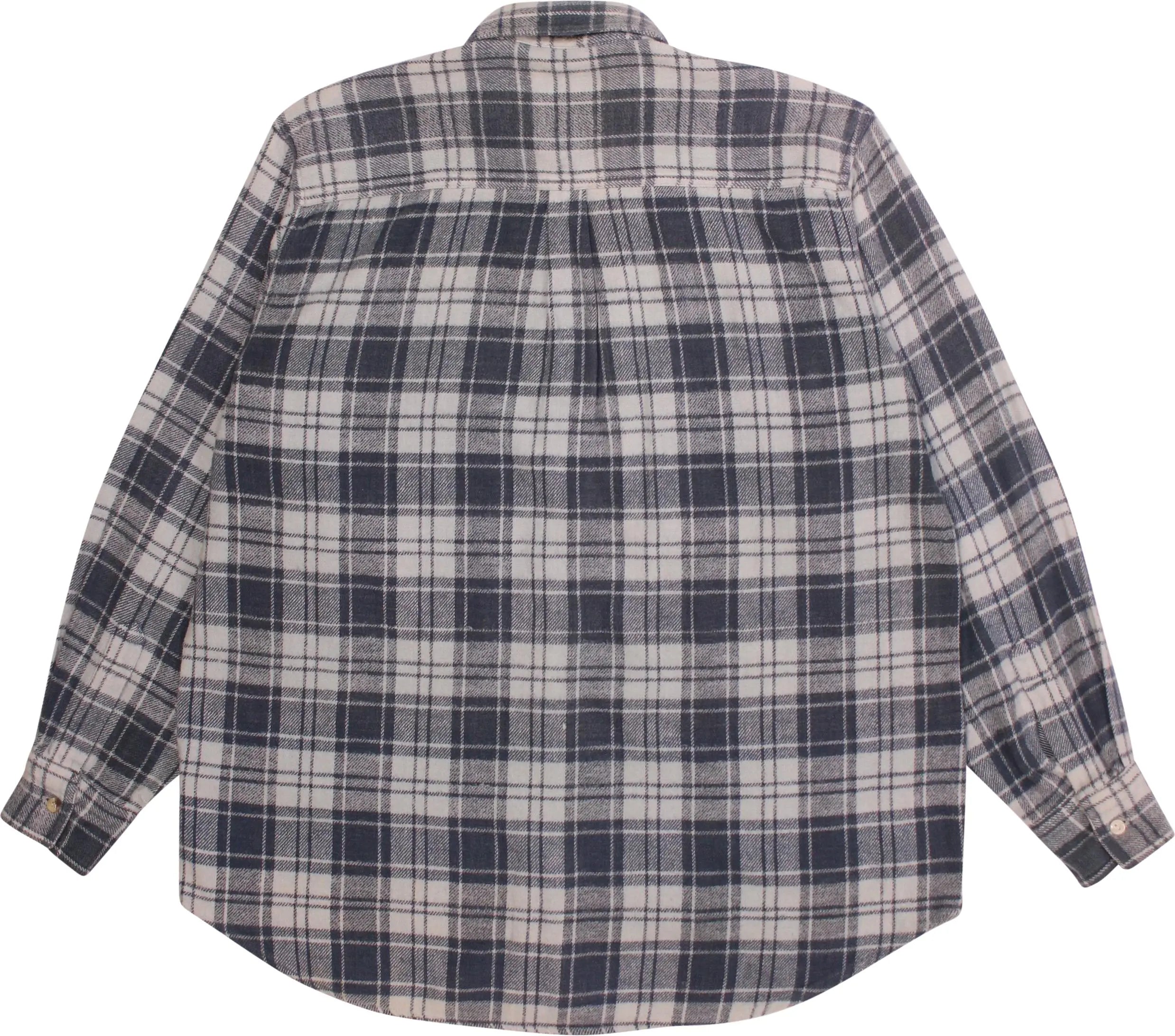 Fila - Grey Flannel Checked Shirt by Fila- ThriftTale.com - Vintage and second handclothing