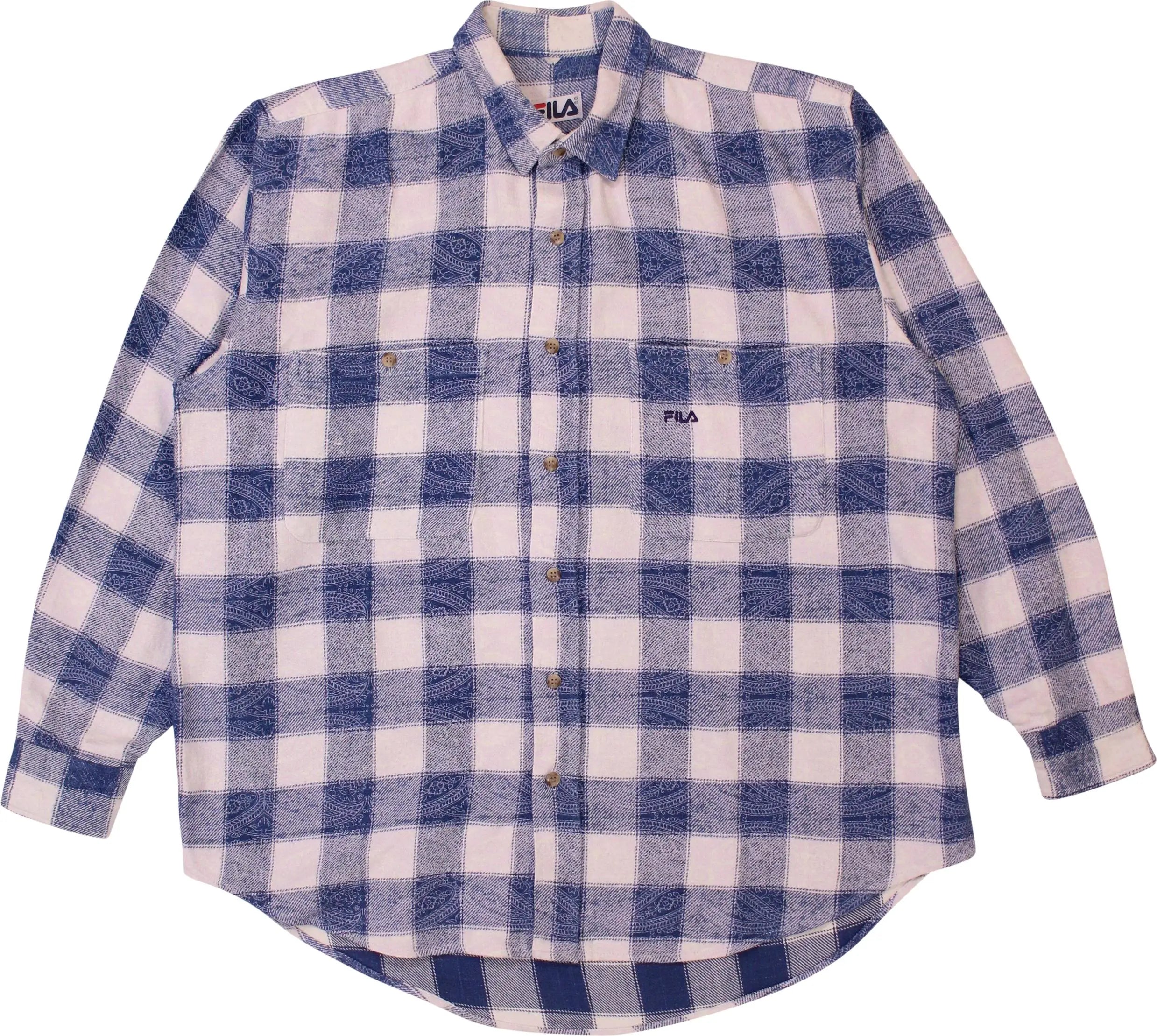 Fila - Vintage Flannel Checked Patterned Shirt- ThriftTale.com - Vintage and second handclothing