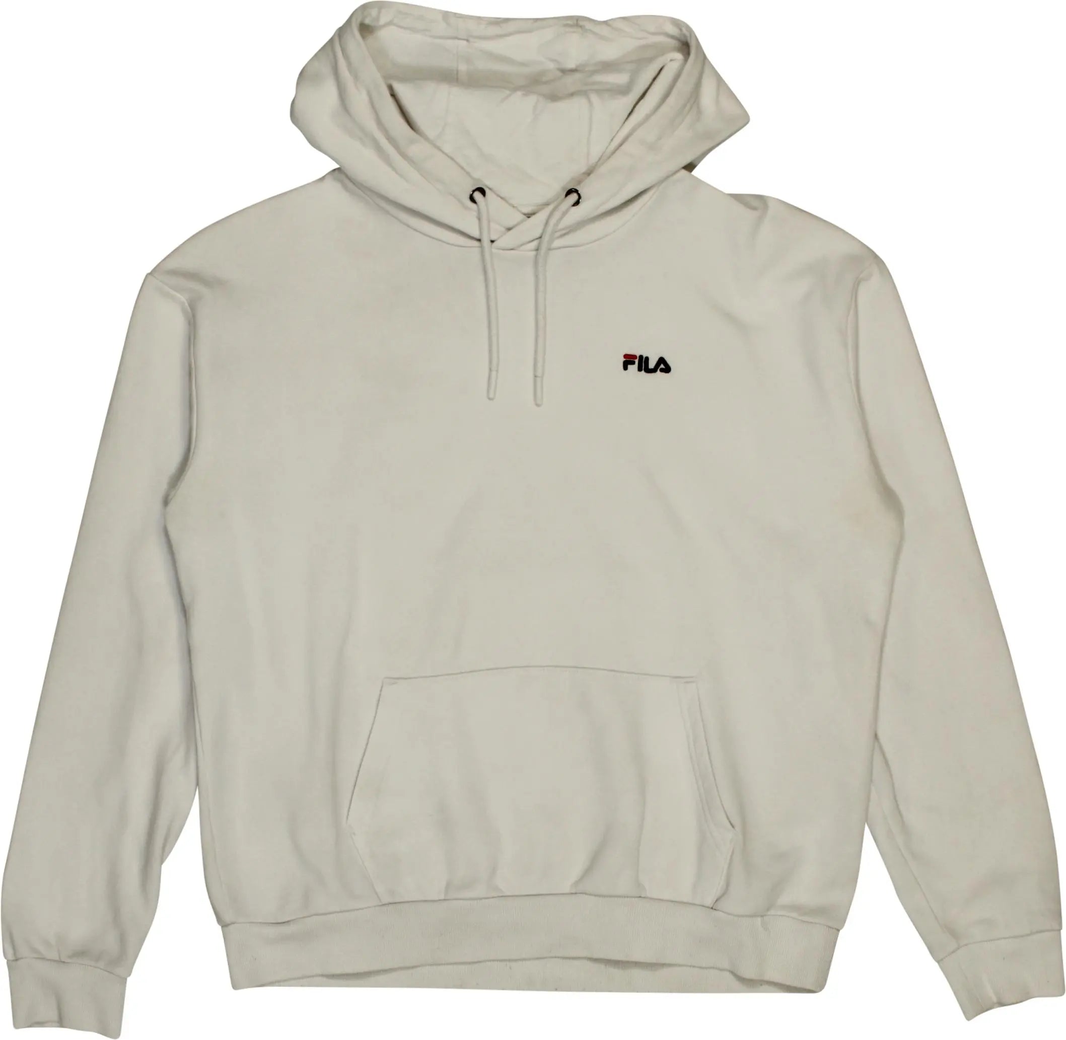 Fila - White Hoodie by Fila- ThriftTale.com - Vintage and second handclothing