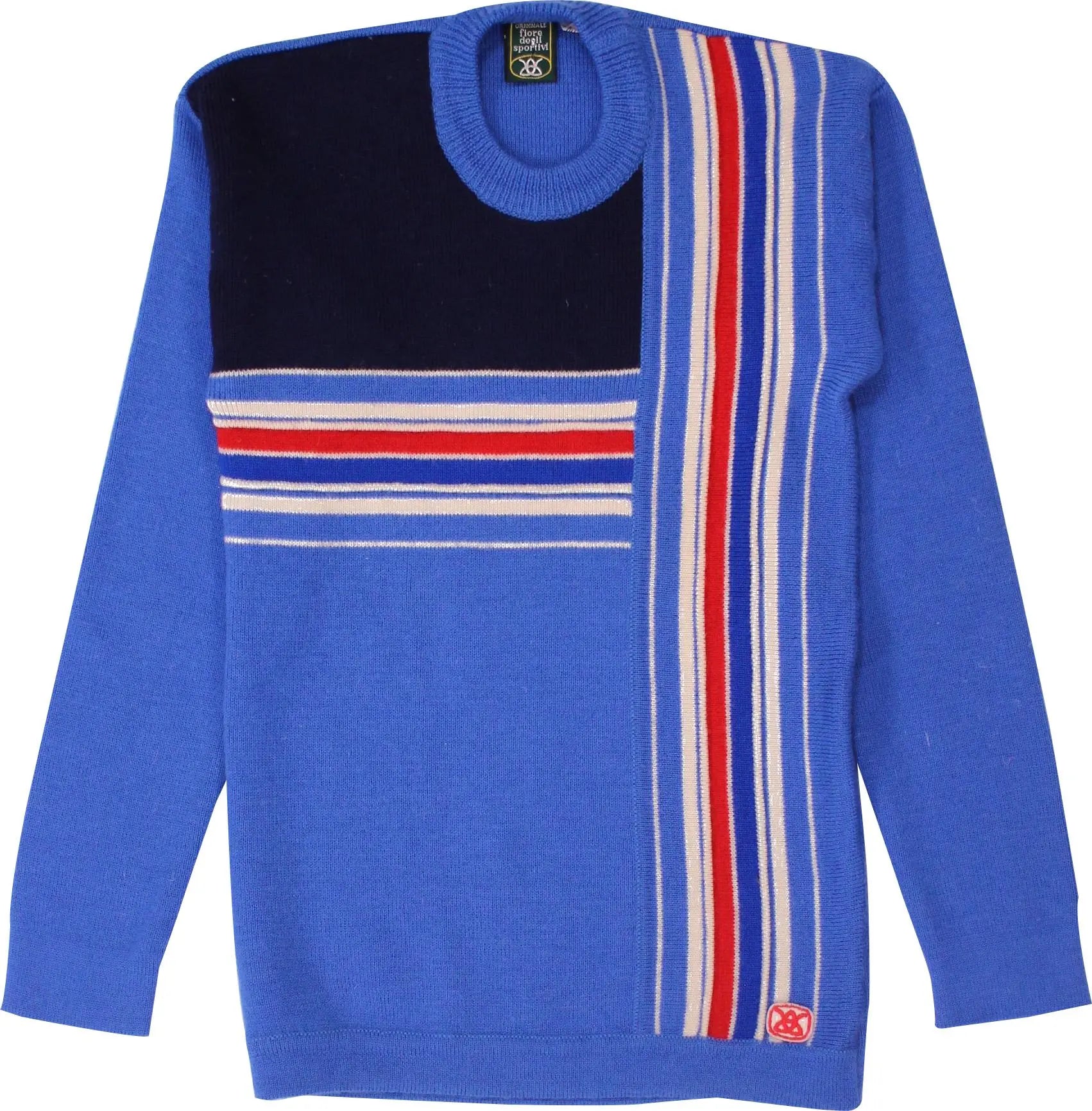 Fiore Degli Sportivi - 70s Wool Sweater- ThriftTale.com - Vintage and second handclothing
