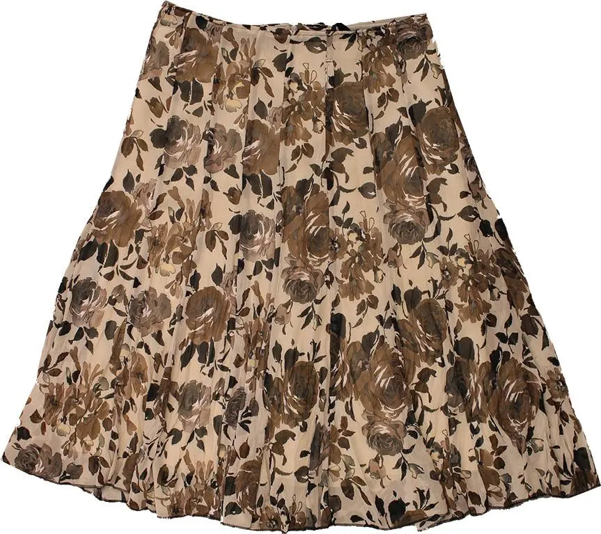 First Choice - A-line Floral Skirt- ThriftTale.com - Vintage and second handclothing