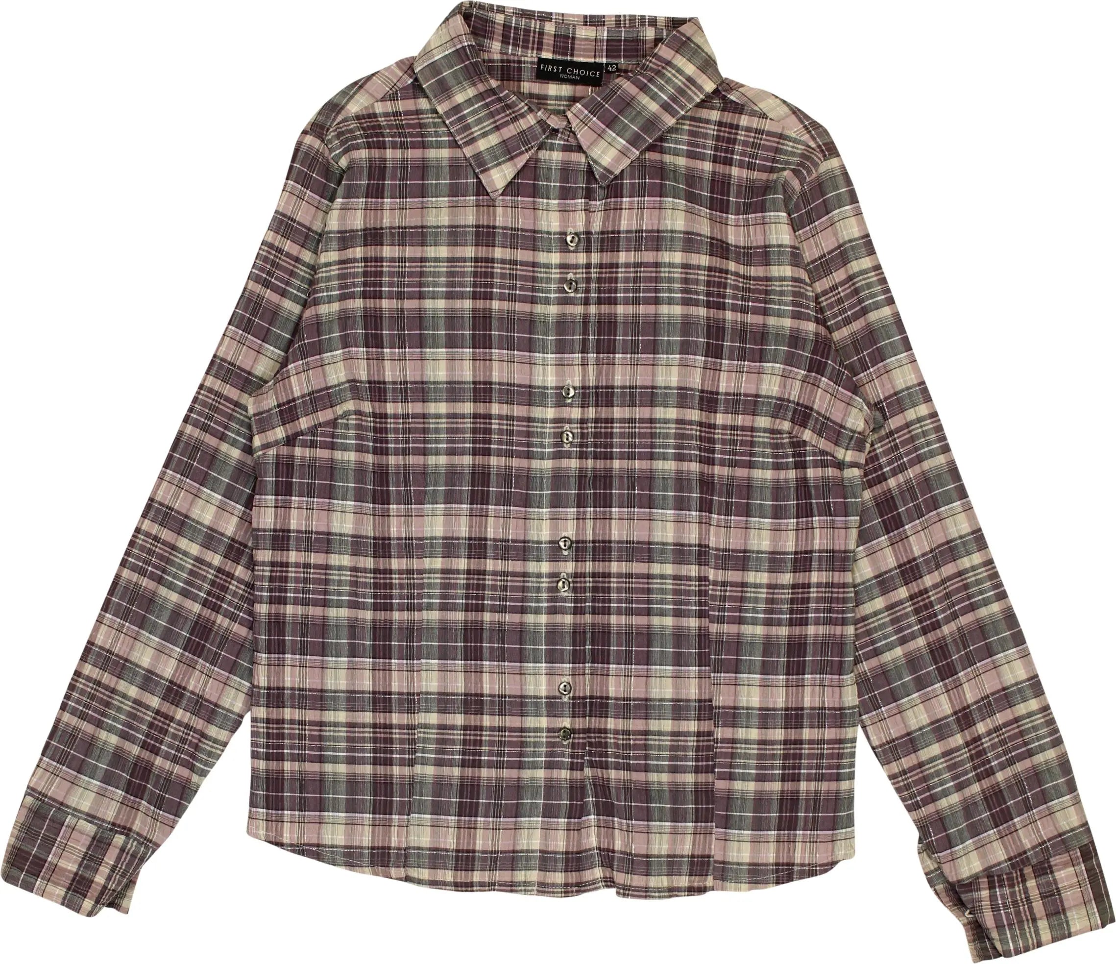 First Choice - Checked Shirt- ThriftTale.com - Vintage and second handclothing