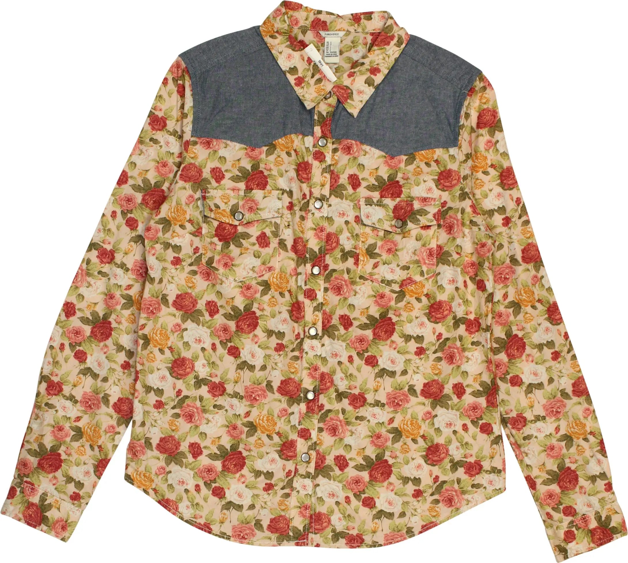 Forever 21 - Floral Blouse- ThriftTale.com - Vintage and second handclothing