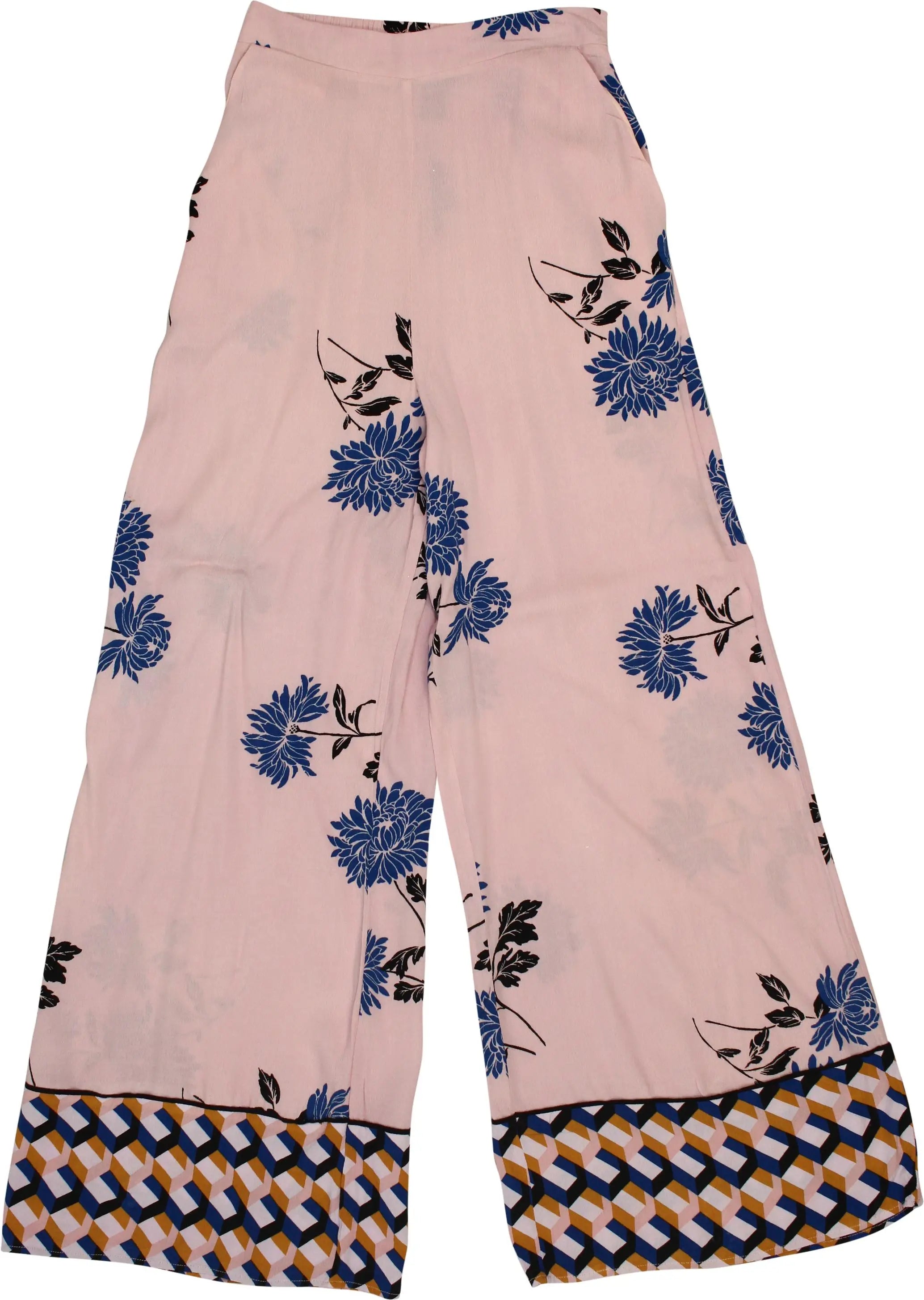 Forever 21 - Floral Wide Leg Trousers- ThriftTale.com - Vintage and second handclothing