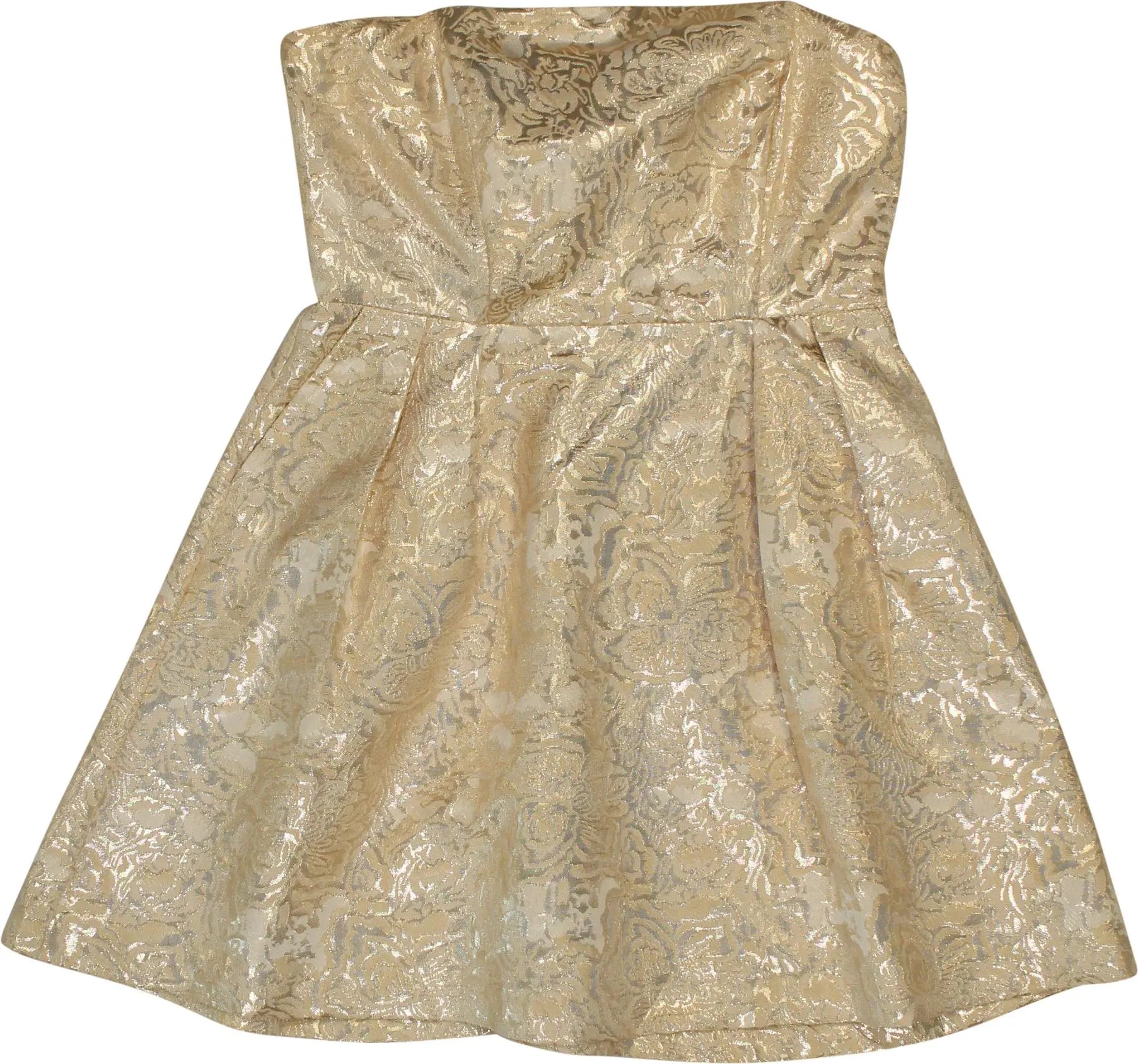 Forever 21 - Gold Mini Dress- ThriftTale.com - Vintage and second handclothing