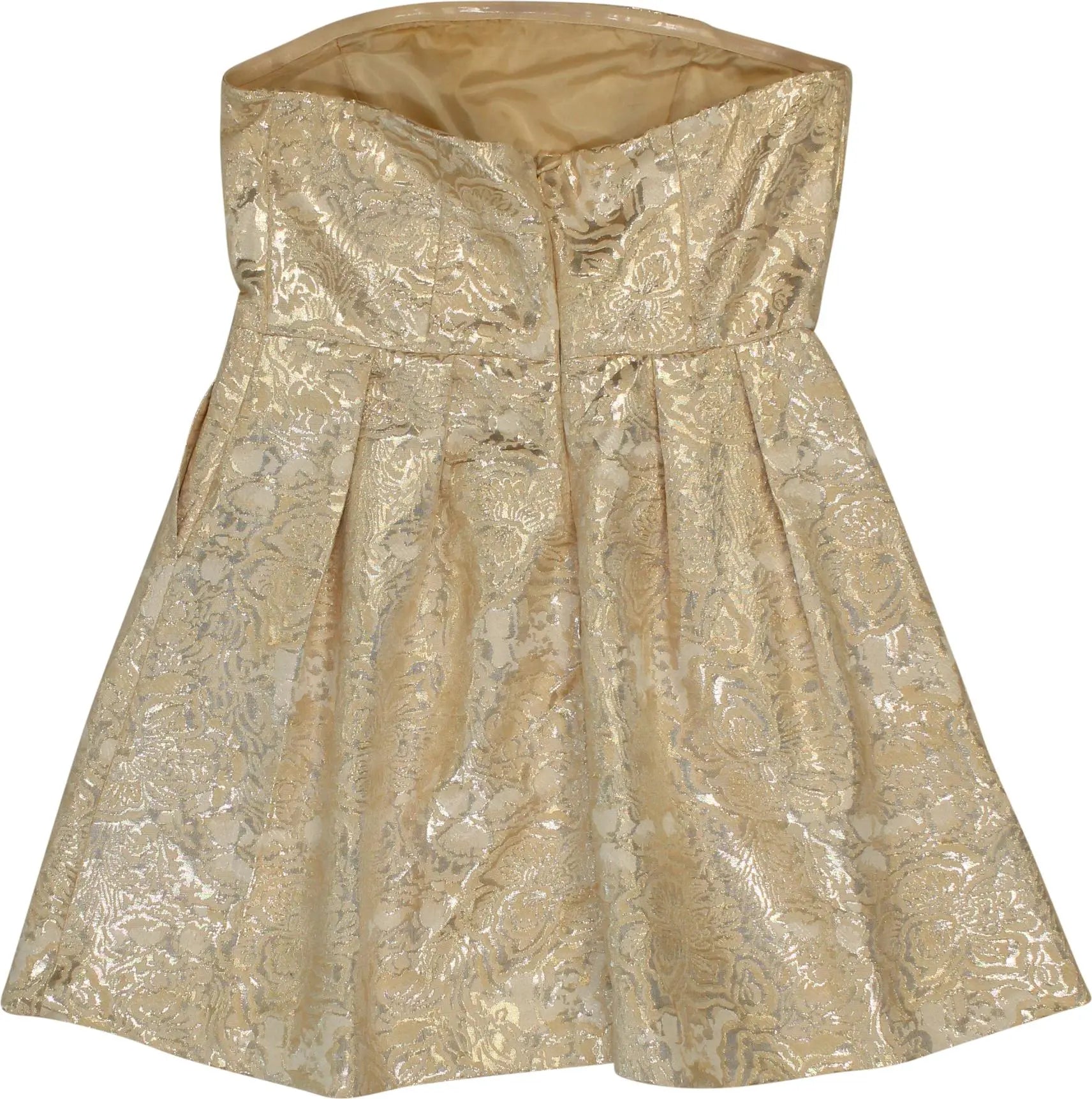 Forever 21 - Gold Mini Dress- ThriftTale.com - Vintage and second handclothing