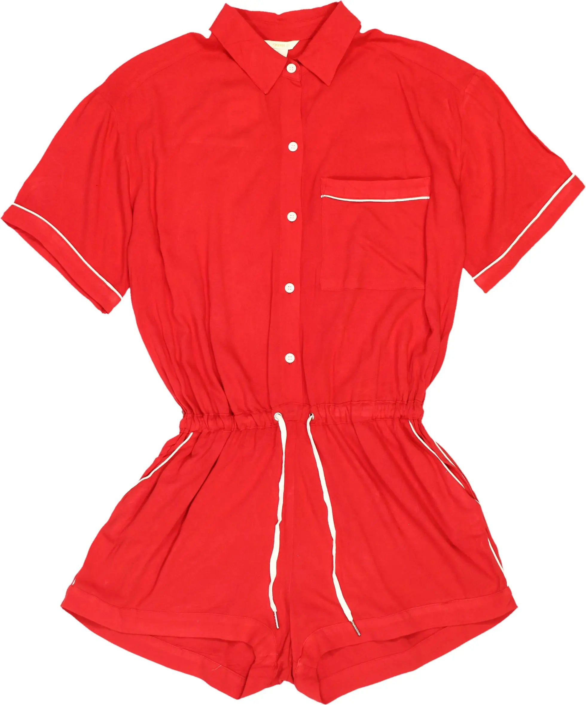 Forever 21 - Red Playsuit- ThriftTale.com - Vintage and second handclothing