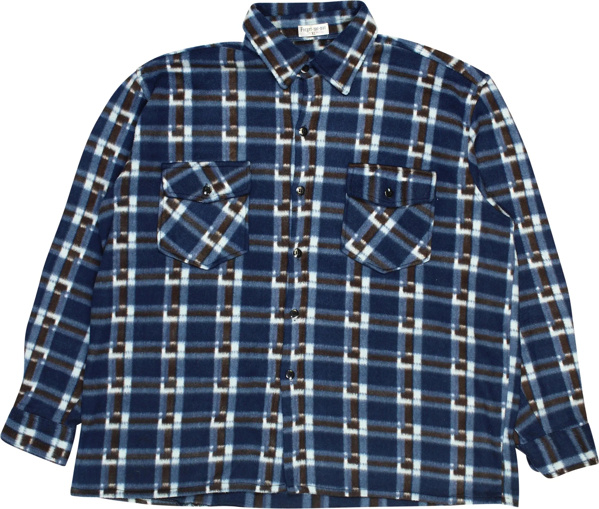 Forget me not - Flannel Fleece Shirt- ThriftTale.com - Vintage and second handclothing