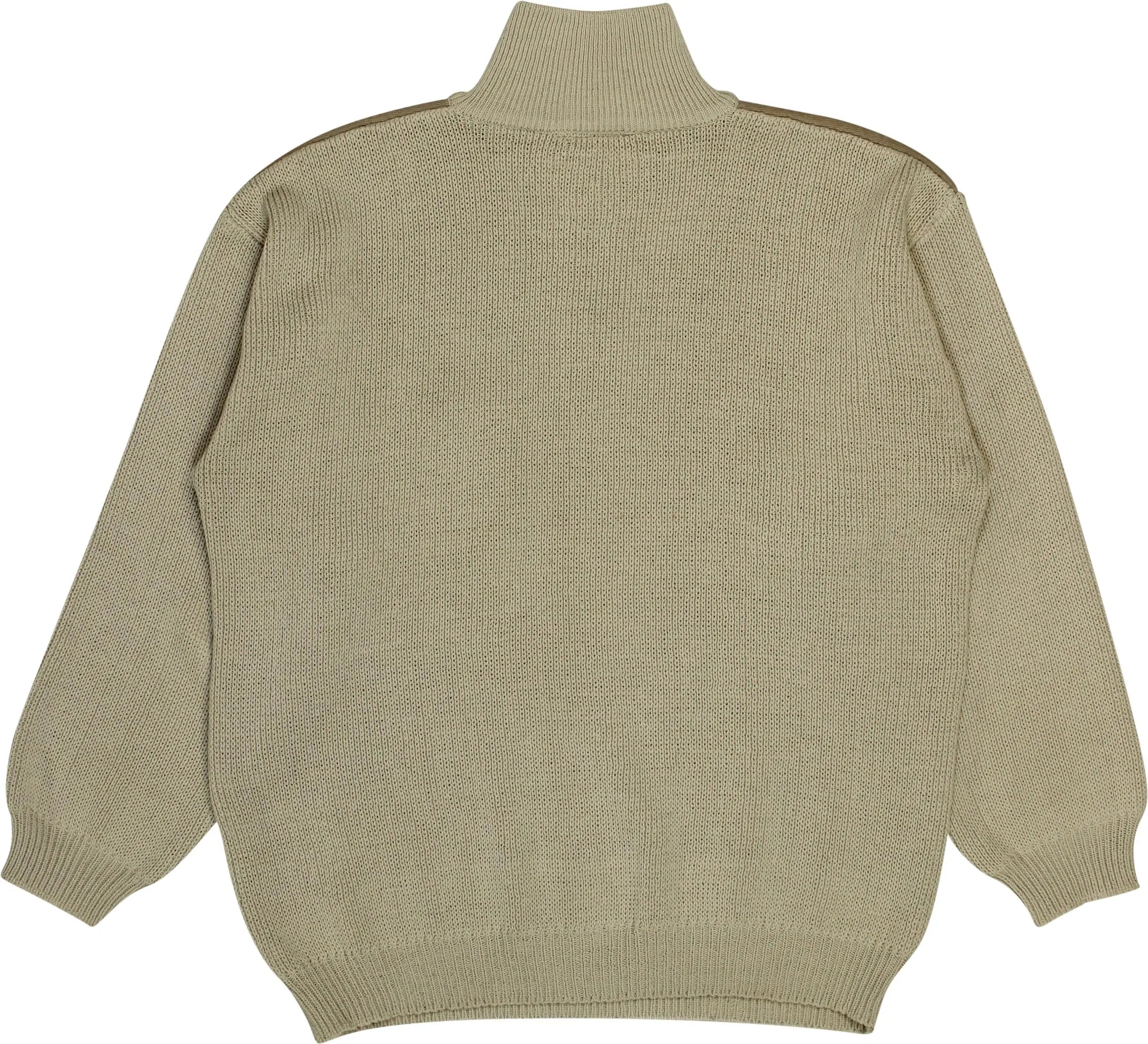 Fosters - Cream Quarter Neck Jumper- ThriftTale.com - Vintage and second handclothing