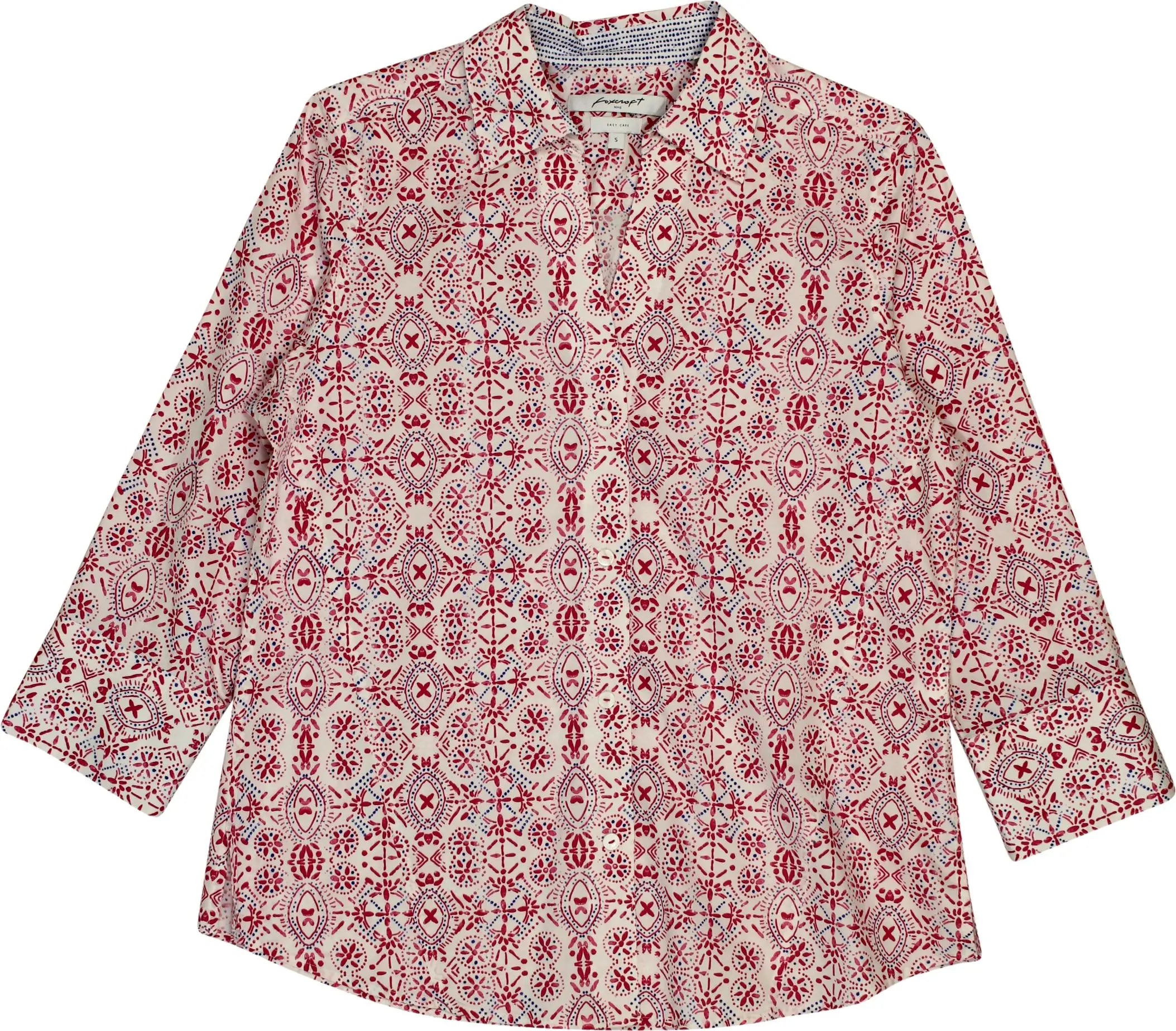 Foxcroft - Patterned Shirt- ThriftTale.com - Vintage and second handclothing