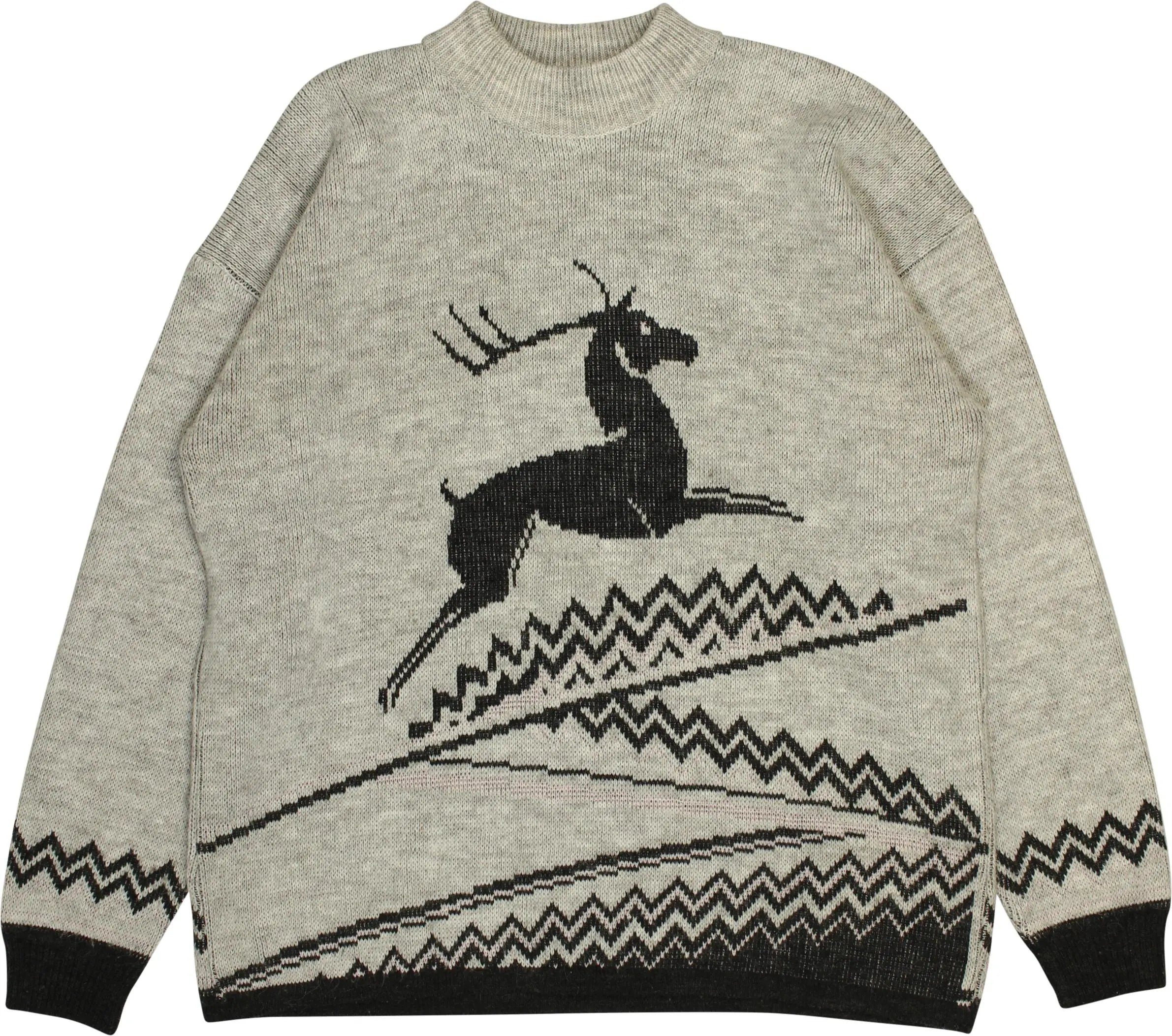 Franc & Albert - 90s Wool Blend Reindeer Jumper- ThriftTale.com - Vintage and second handclothing