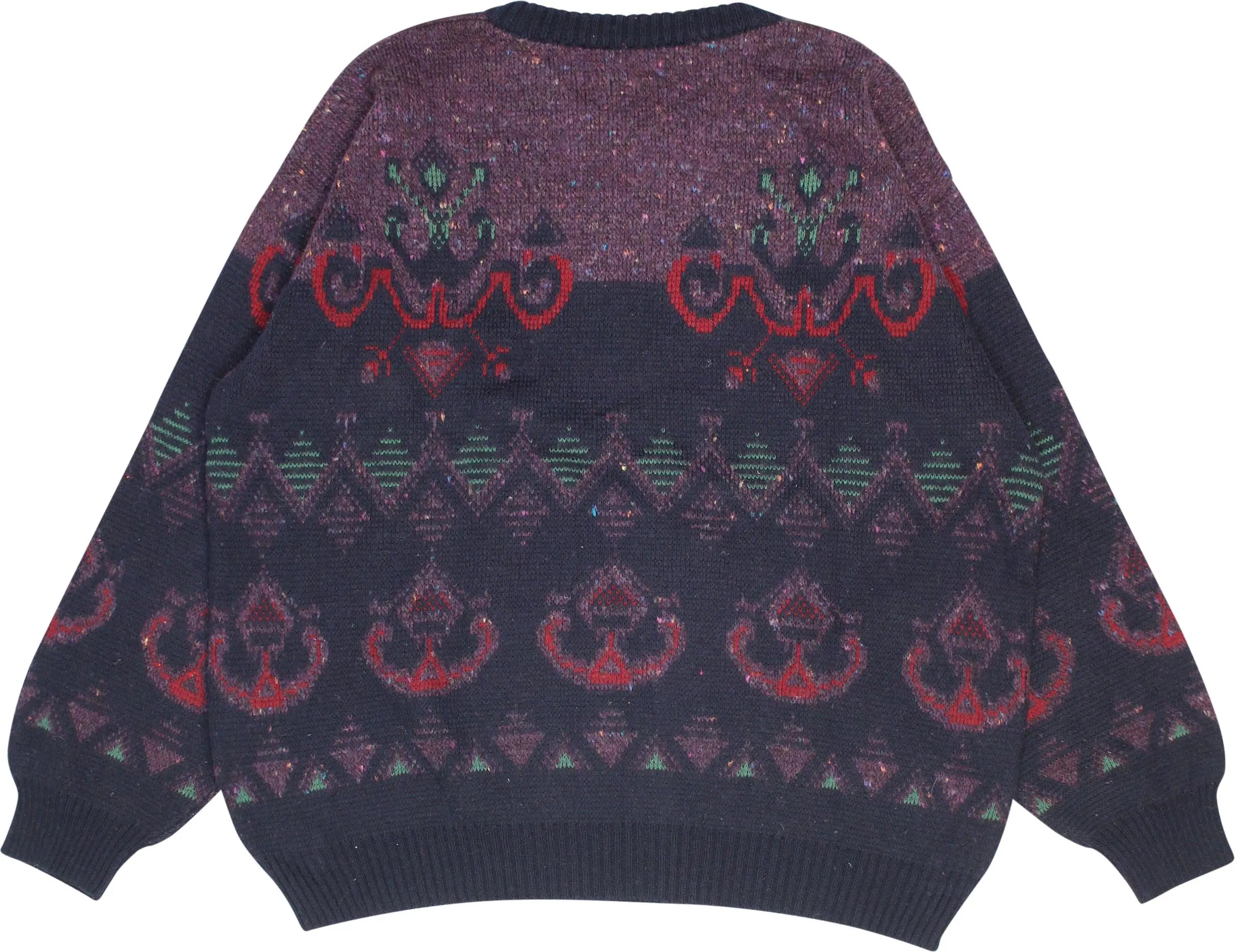 Frank Alexs - 80s Wool Blend Knitted Sweater- ThriftTale.com - Vintage and second handclothing