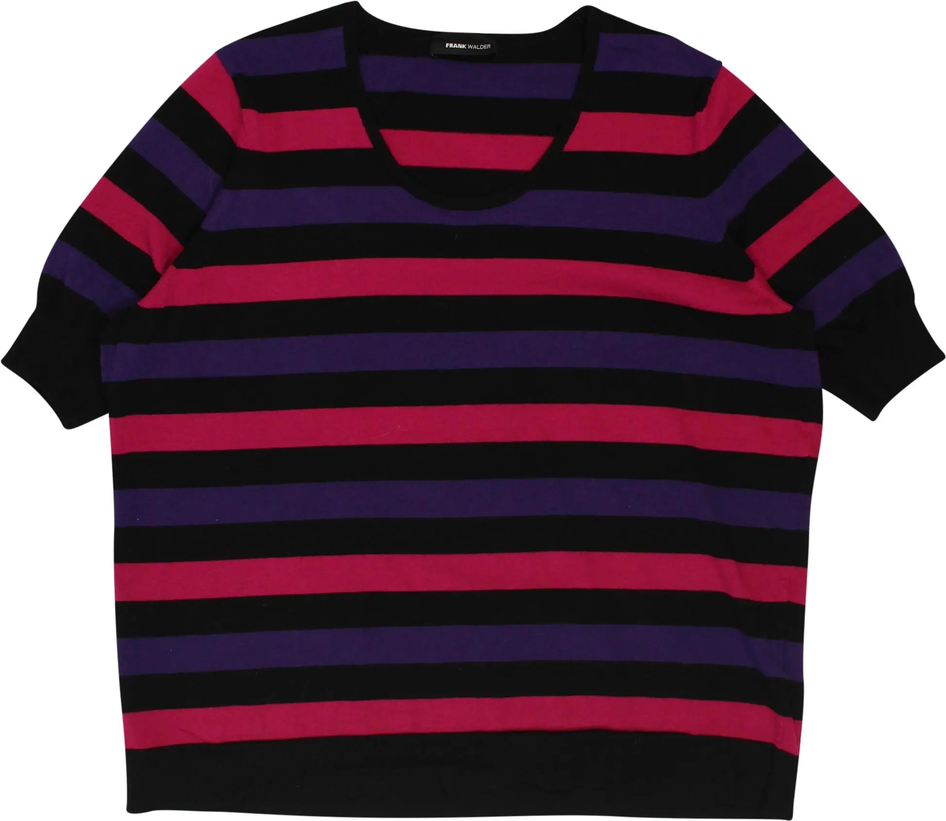 Frank Walder - Striped Short Sleeve Top- ThriftTale.com - Vintage and second handclothing