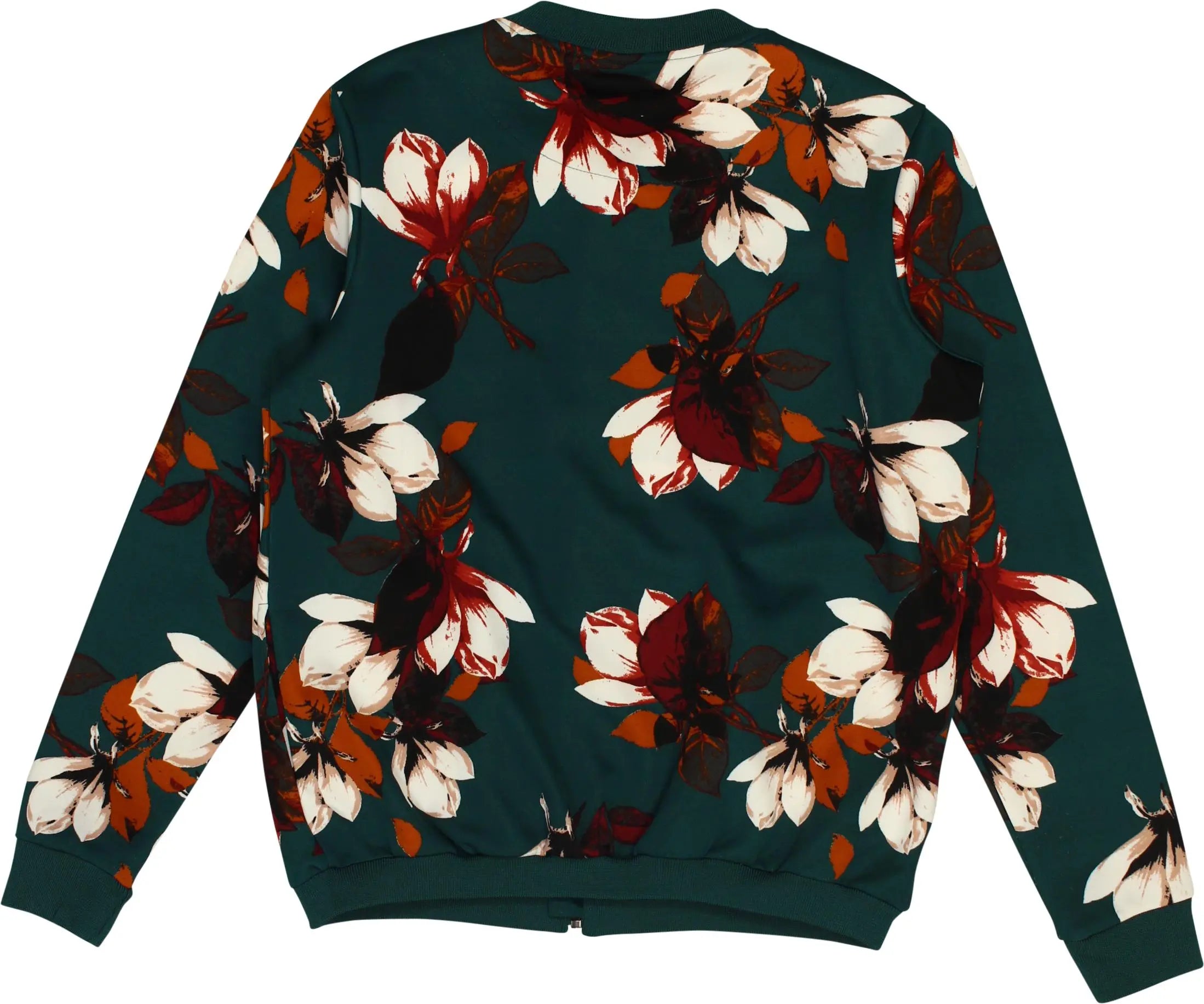 Fransa - Floral Bomber Zip-up- ThriftTale.com - Vintage and second handclothing