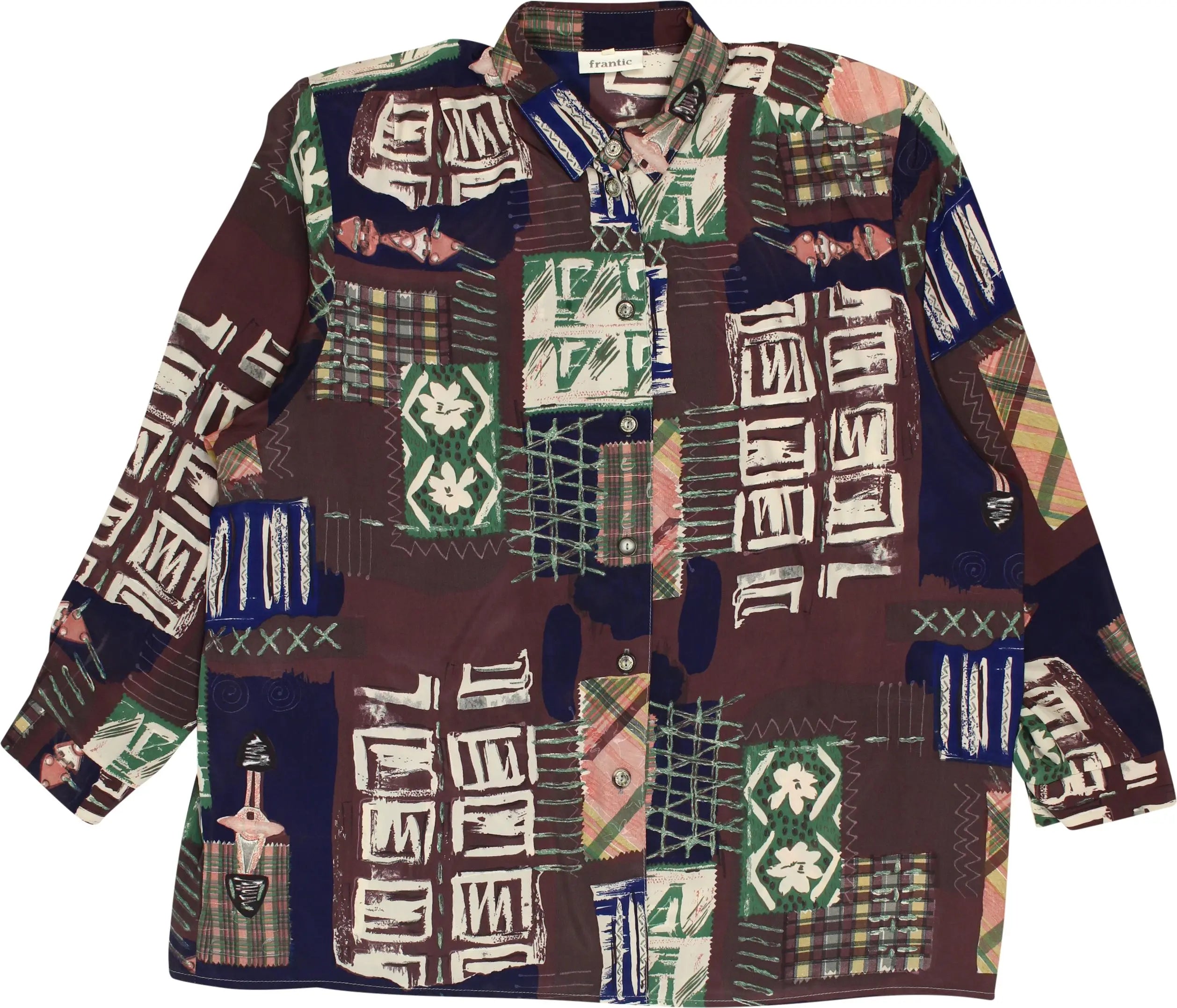 Frantic - Patterned Shirt- ThriftTale.com - Vintage and second handclothing