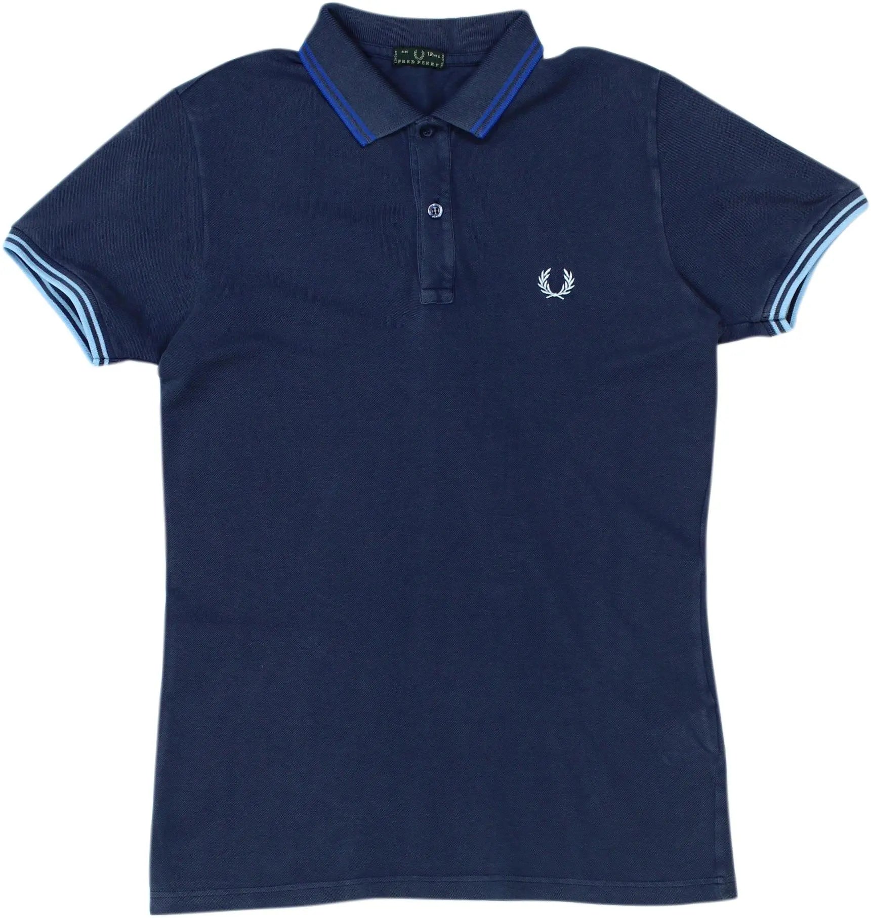 Fred Perry - Blue Polo Shirt by Fred Perry- ThriftTale.com - Vintage and second handclothing