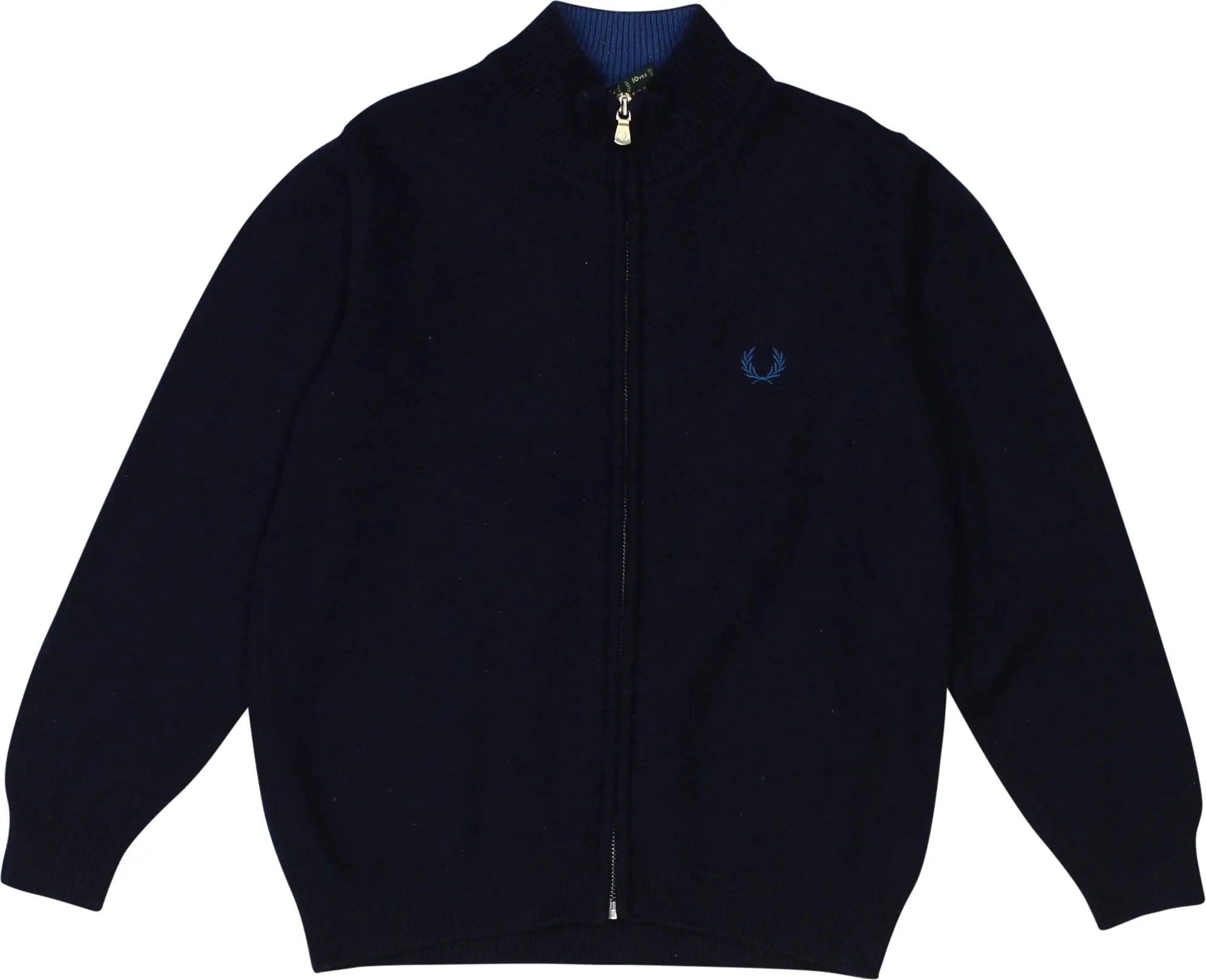 Fred Perry - Blue Wool Cardigan by Fred Perry- ThriftTale.com - Vintage and second handclothing