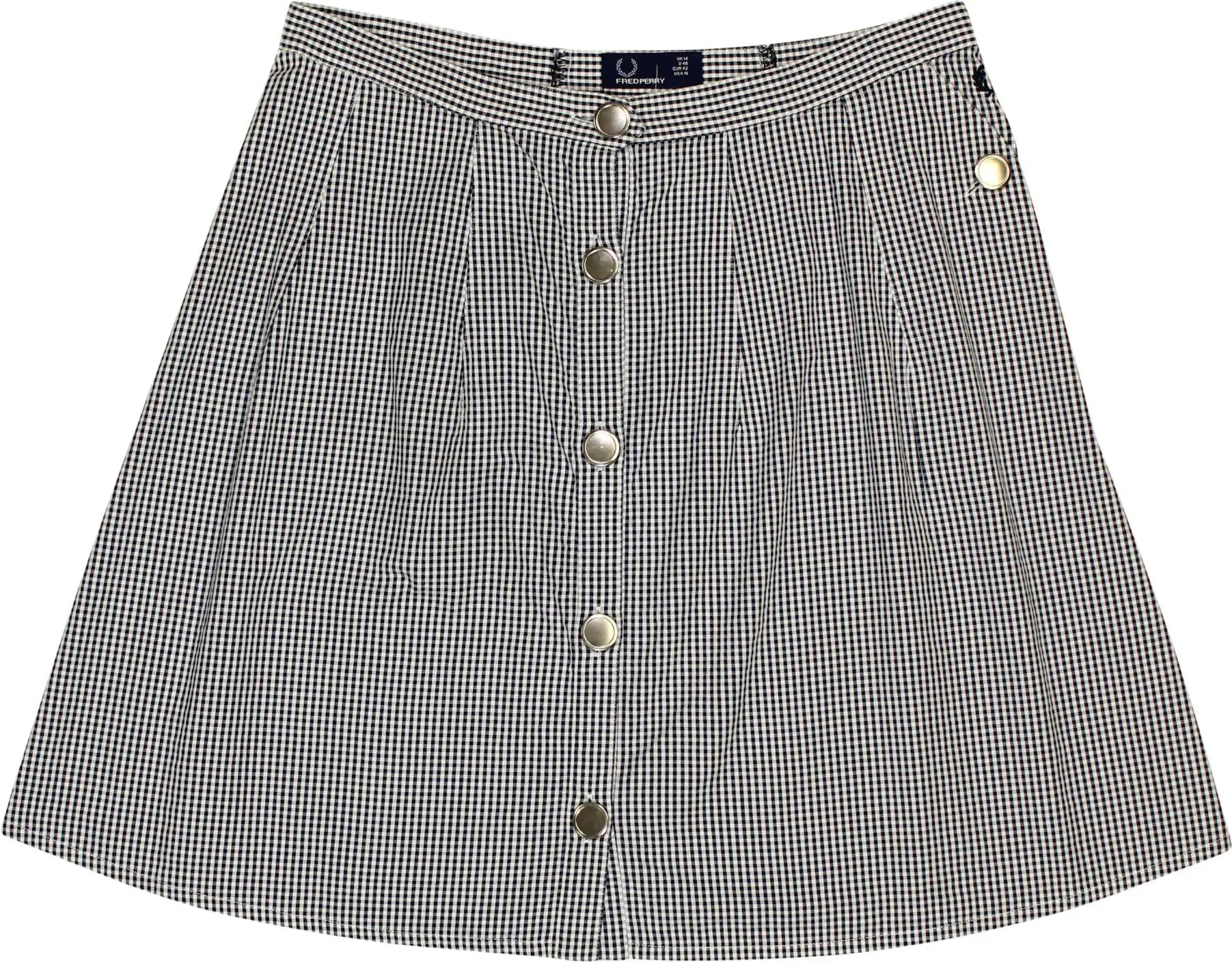 Fred Perry - Gingham Button Skirt- ThriftTale.com - Vintage and second handclothing