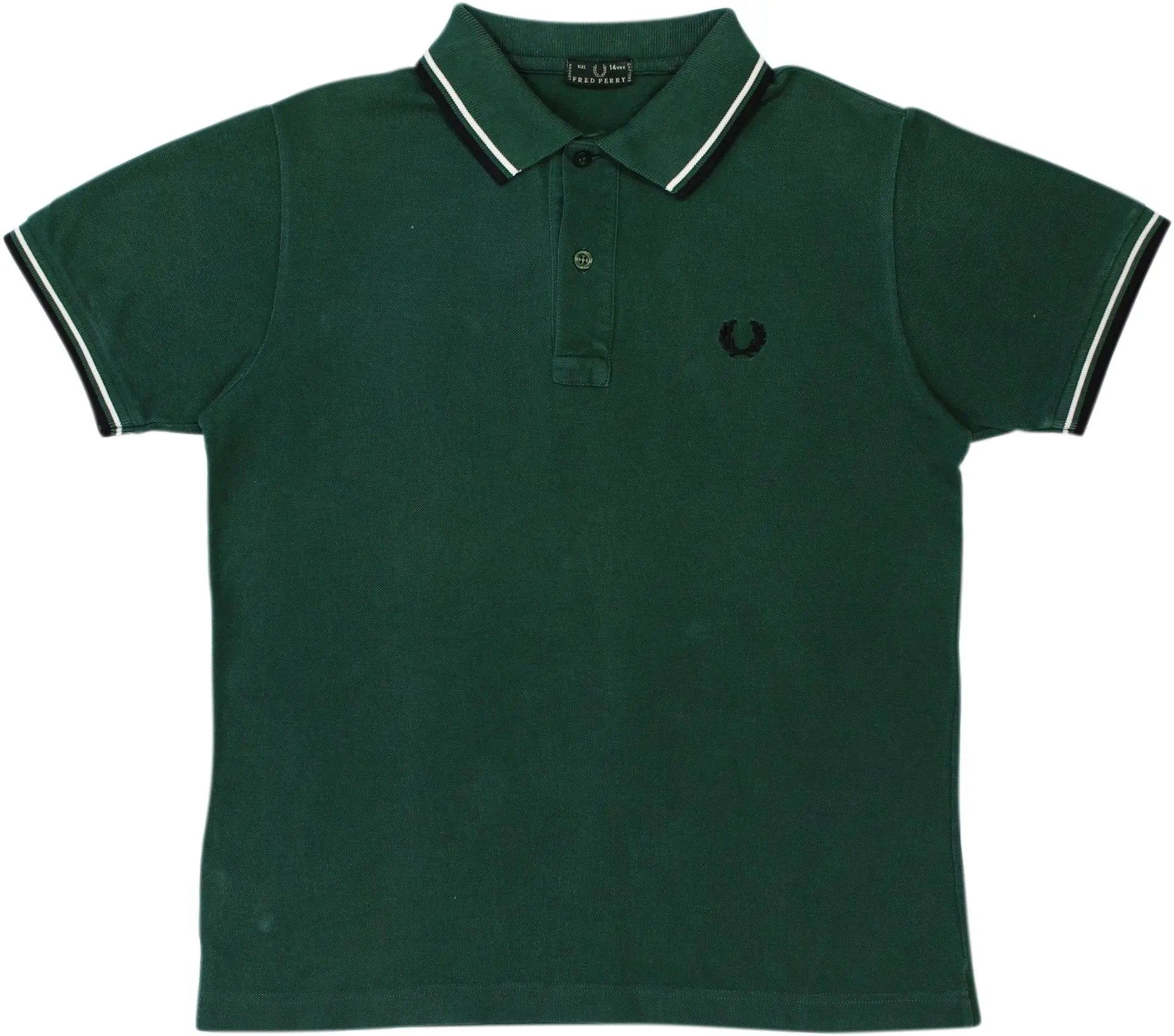 Fred Perry - Green Polo Shirt by Fred Perry- ThriftTale.com - Vintage and second handclothing