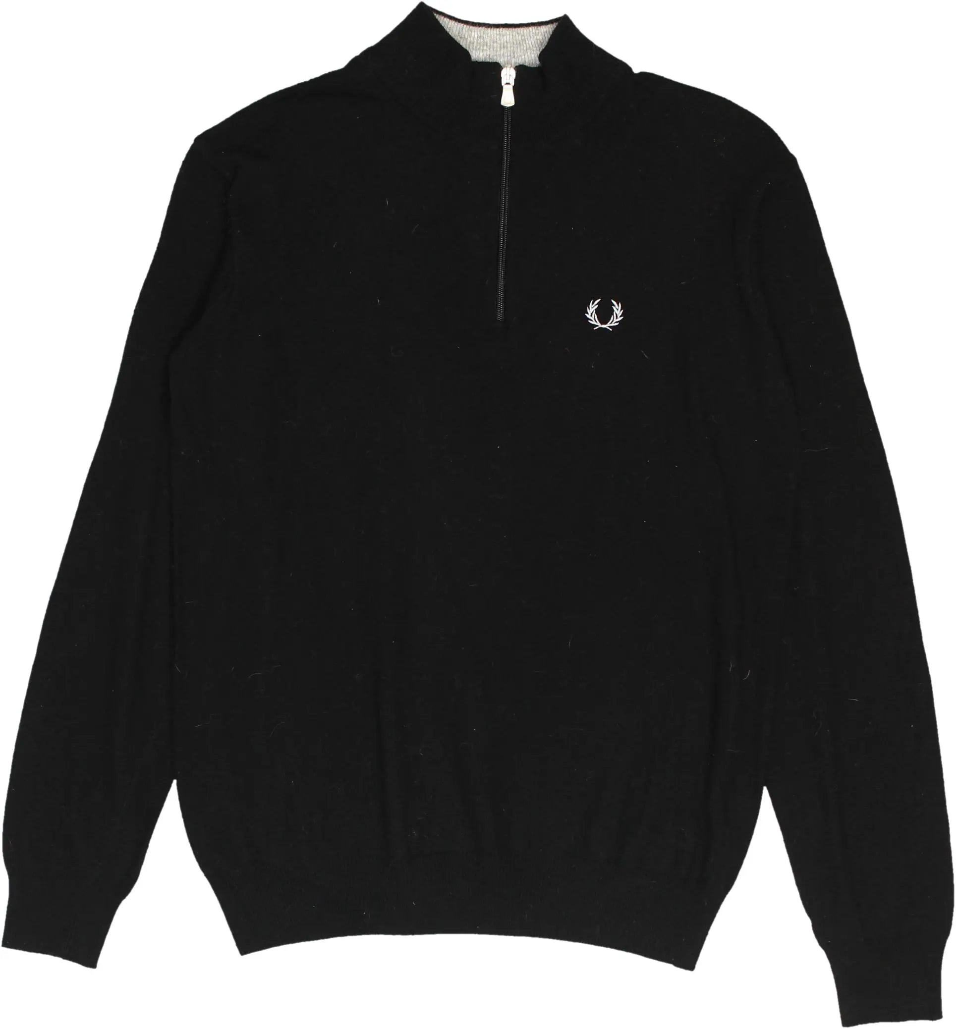 Fred Perry - Quarter Neck Jumper- ThriftTale.com - Vintage and second handclothing