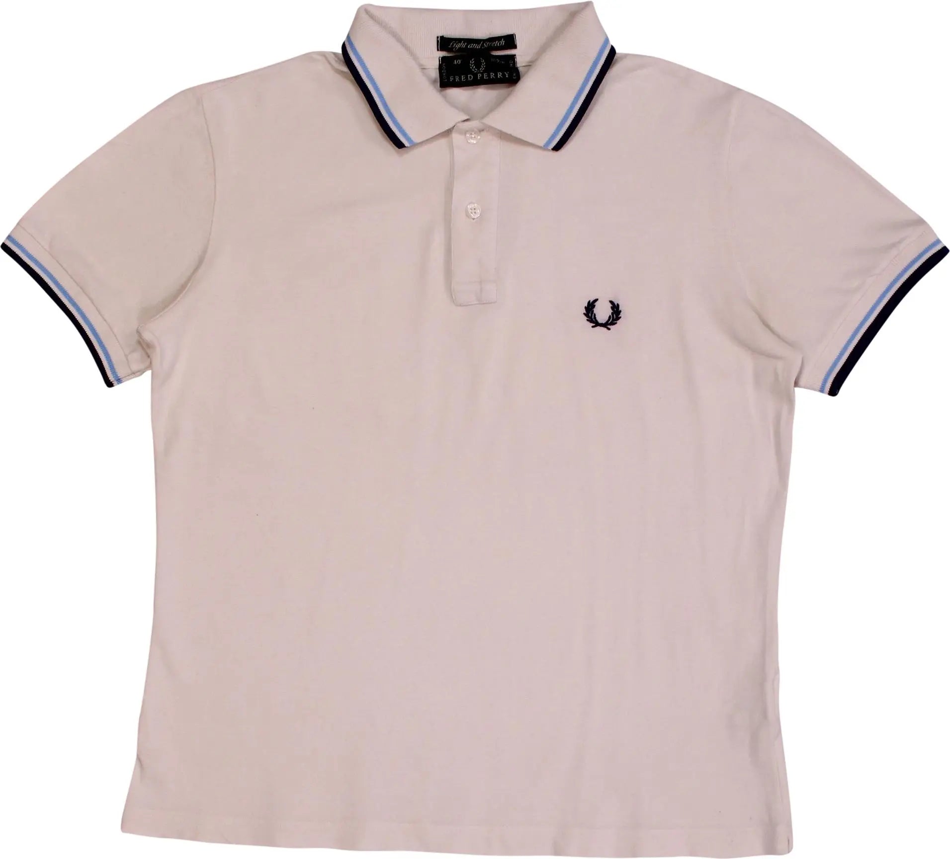 Fred Perry - White Polo Shirt by Fred Perry- ThriftTale.com - Vintage and second handclothing
