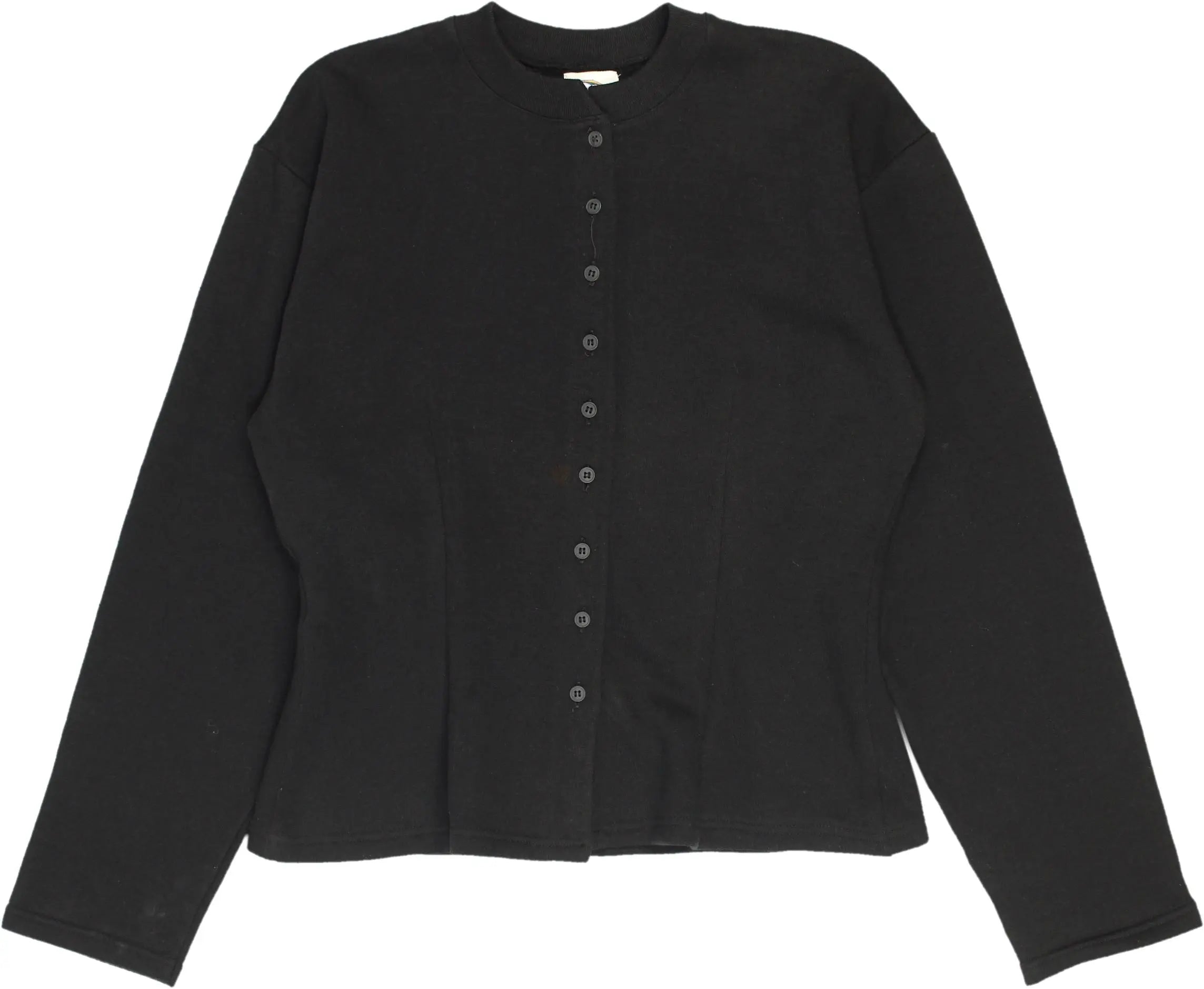 Free Look - Black Buttoned Cardigan- ThriftTale.com - Vintage and second handclothing