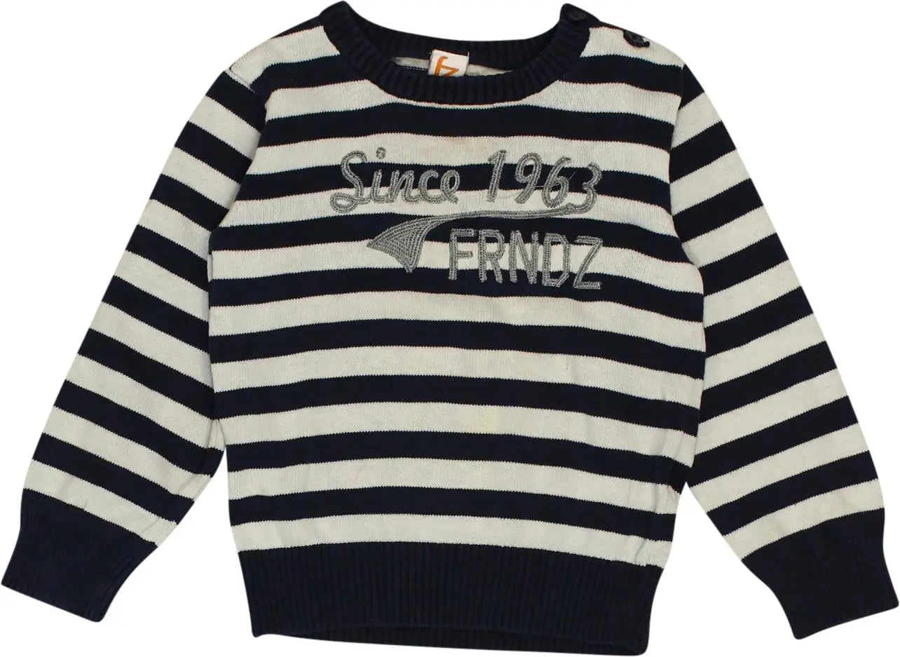 Frendz - Striped Sweater- ThriftTale.com - Vintage and second handclothing