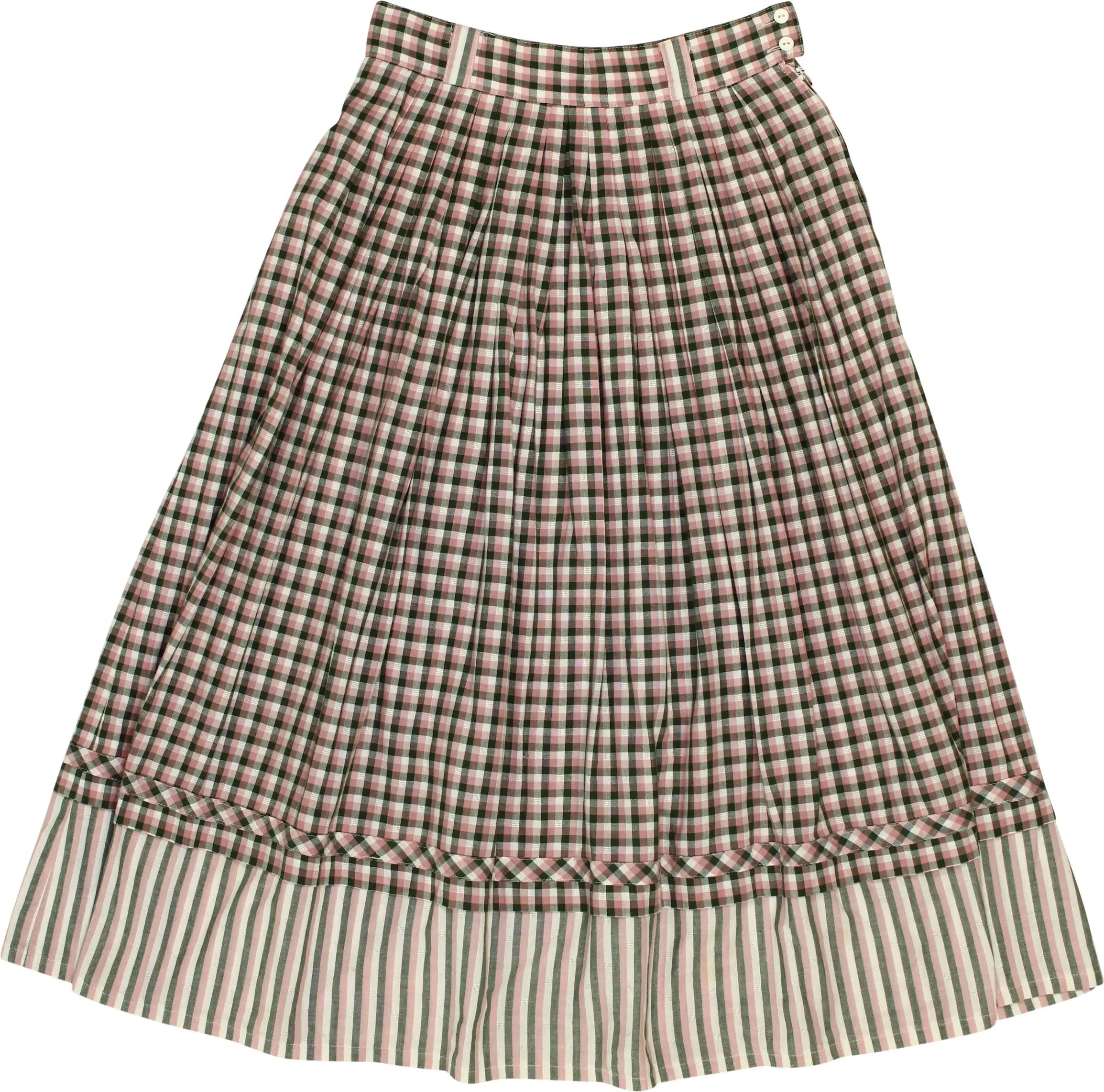 Frinke - Checked Skirt- ThriftTale.com - Vintage and second handclothing