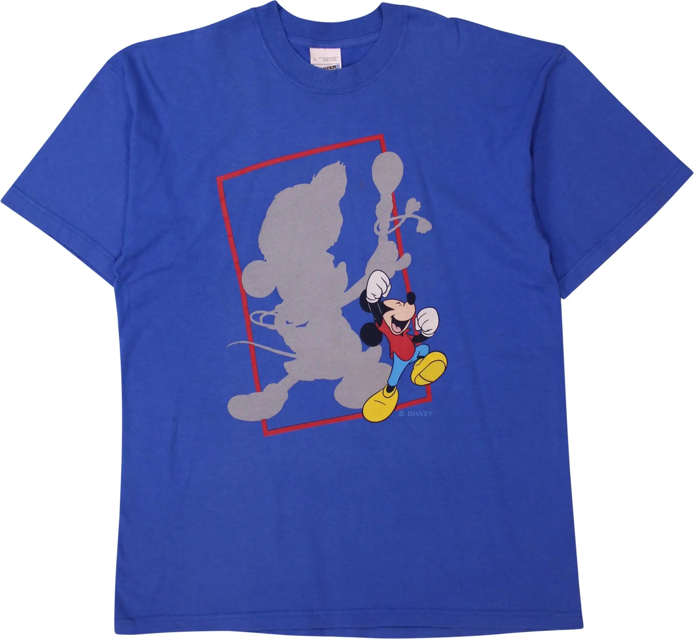 Fruit of the Loom - Blue Mickey Mouse T-shirt- ThriftTale.com - Vintage and second handclothing