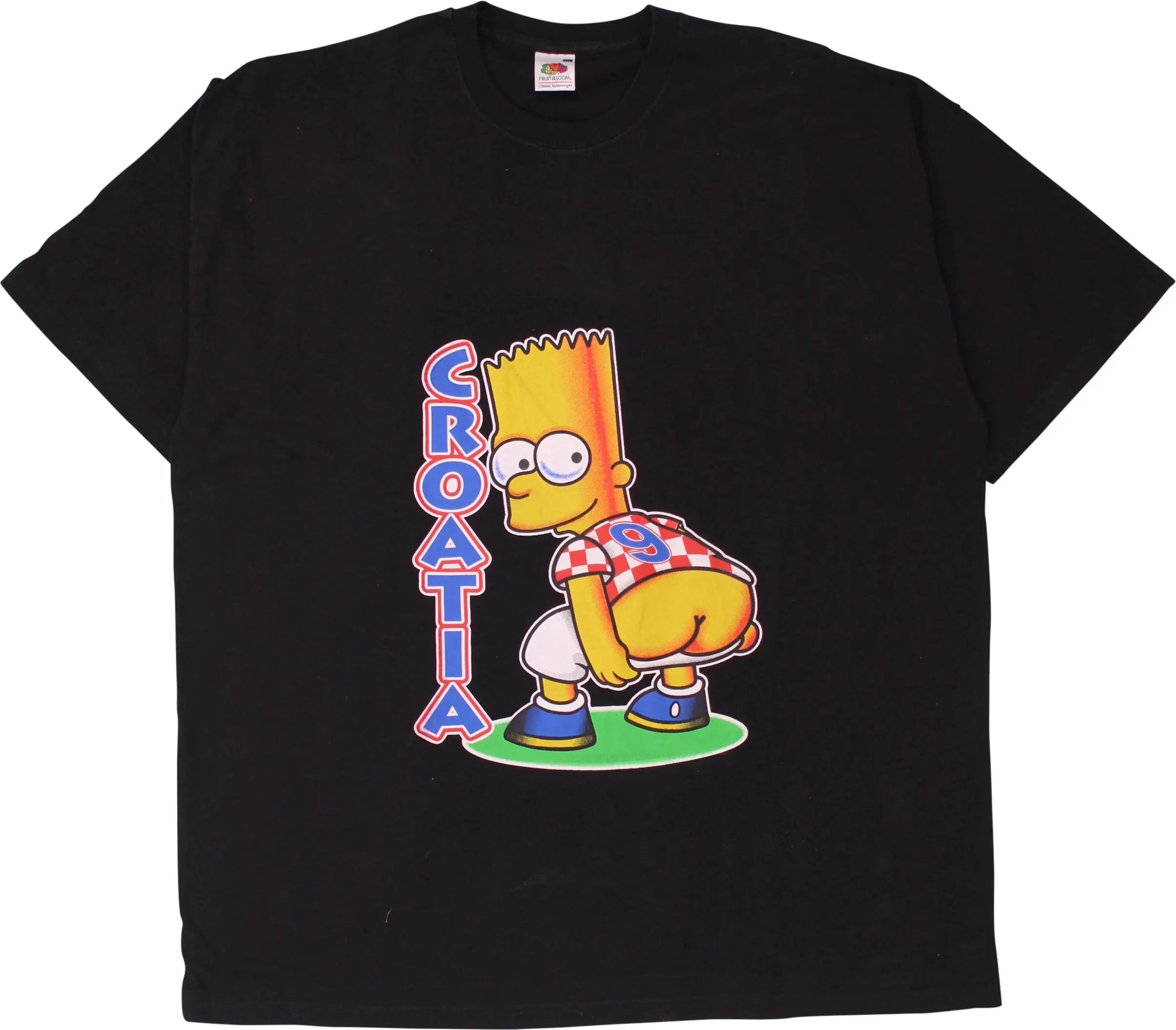 Fruit of the Loom - Funny Croatia Simpsons T-shirt- ThriftTale.com - Vintage and second handclothing