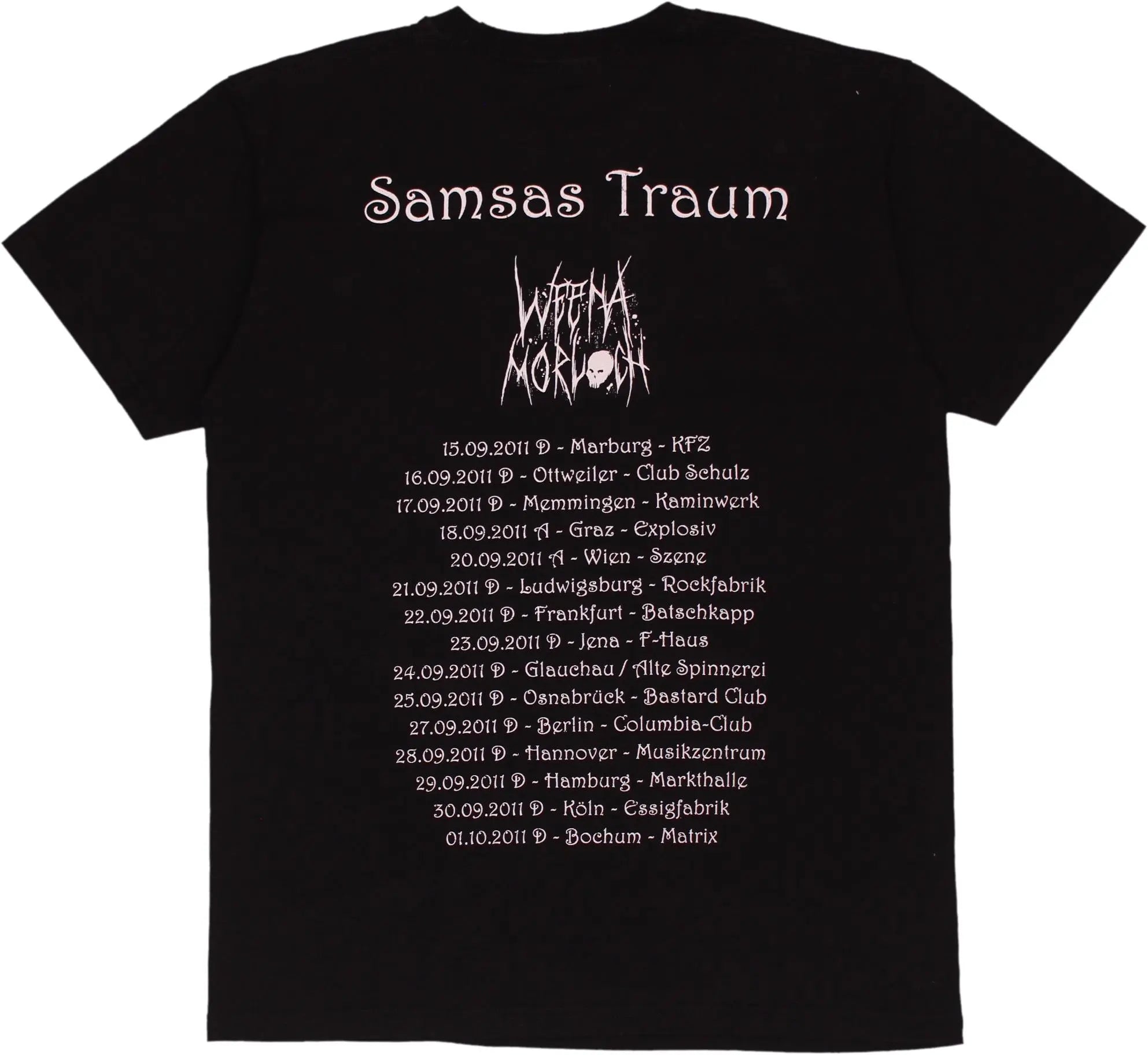Fruit of the Loom - Samsas Traum Tour 2011 T-shirt- ThriftTale.com - Vintage and second handclothing